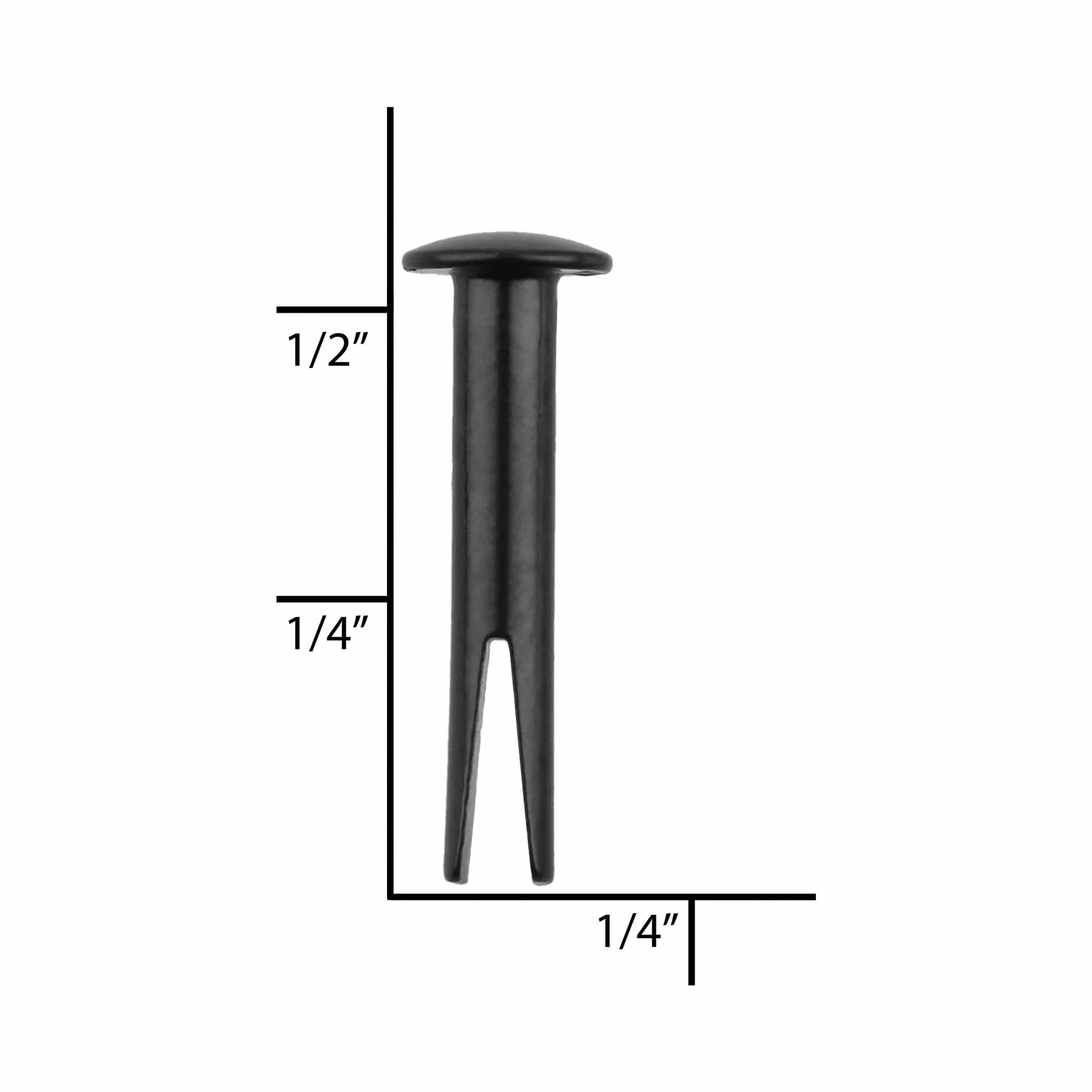 10/16" Black, Split Rivet, Steel- 24 pk - Image 4