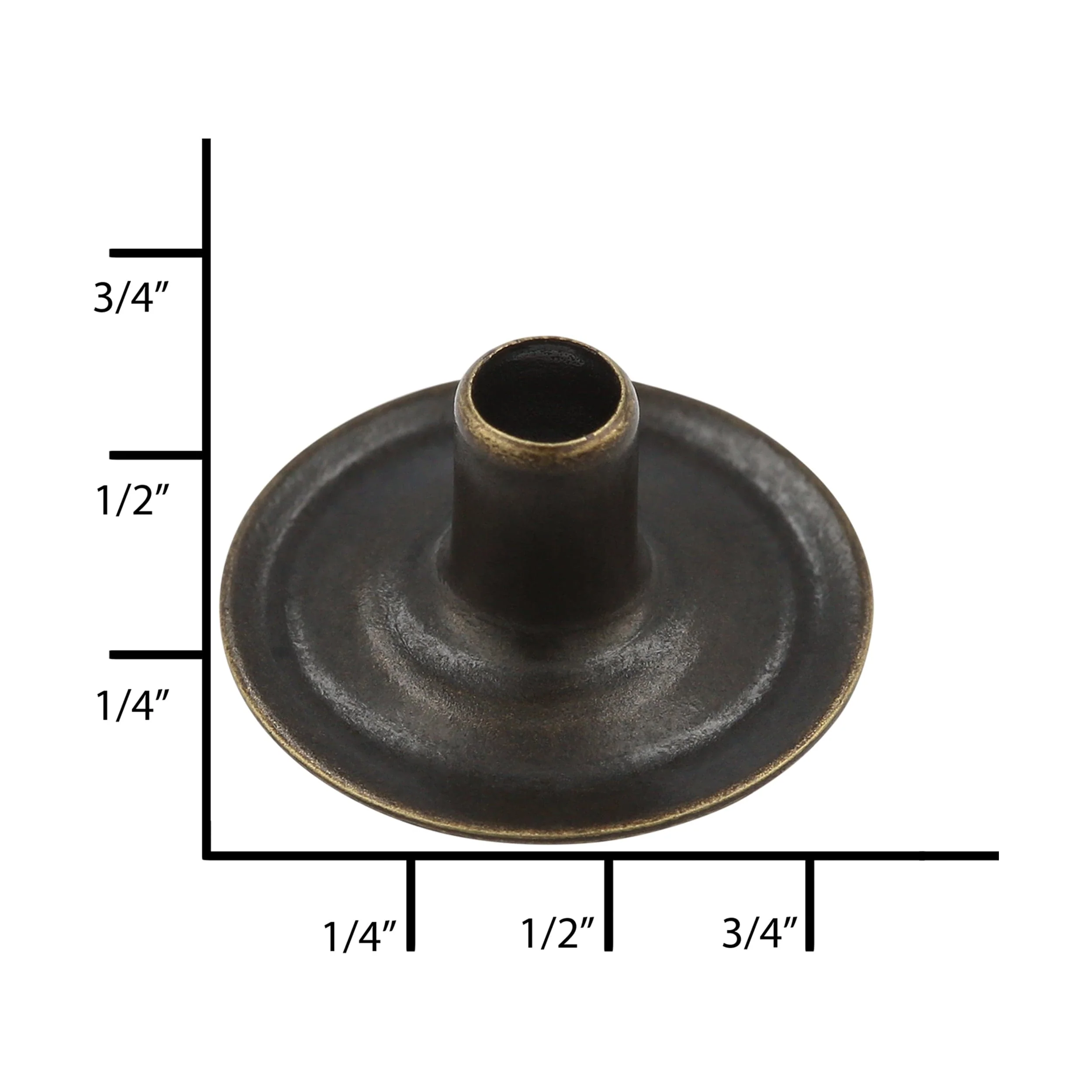 DOT® Durable™ Line 24 Antique Brass Short Post, Solid Brass - Image 5