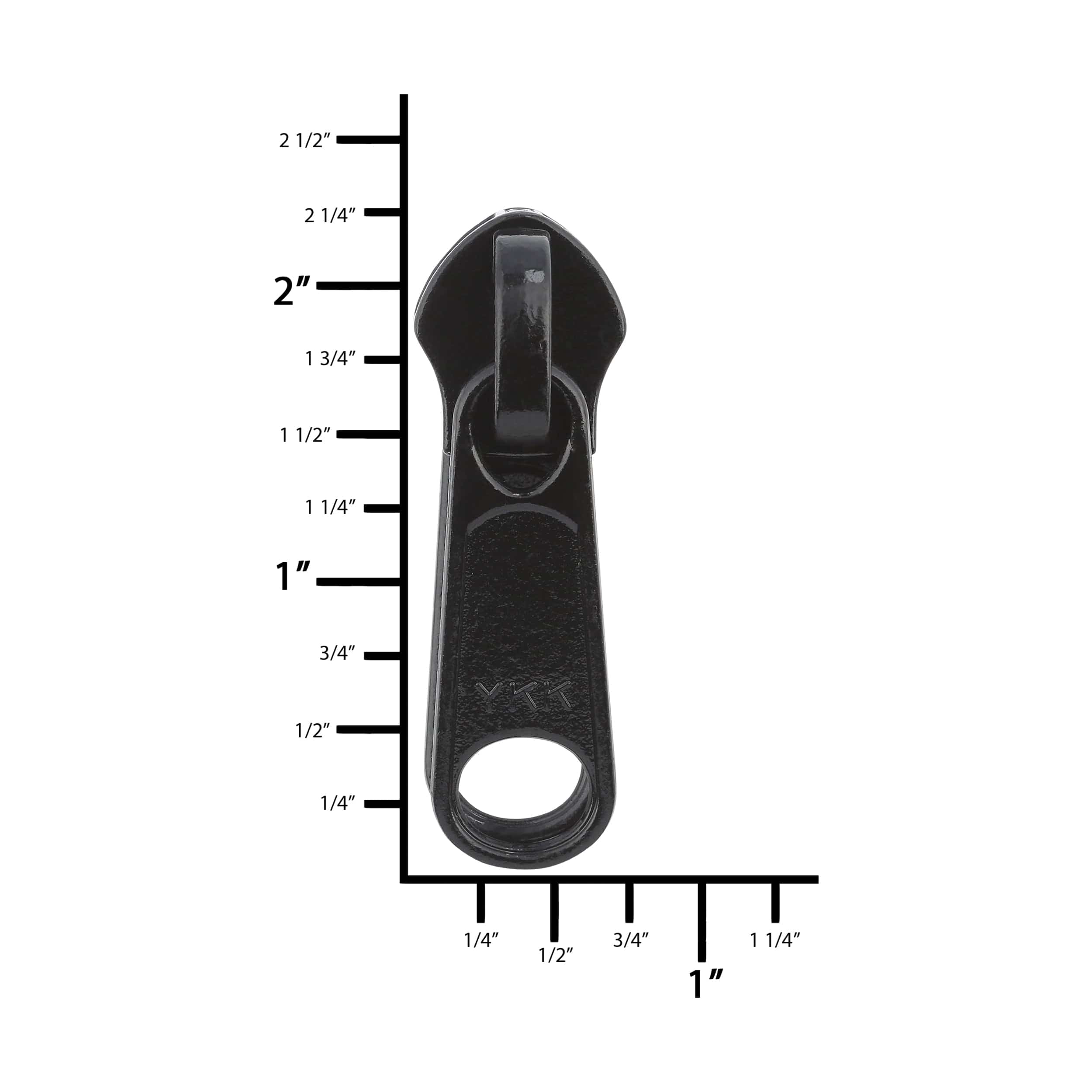 #10 Black, Coil, YKK Long Tab Non-Lock Reversible, Zinc Alloy - Image 2