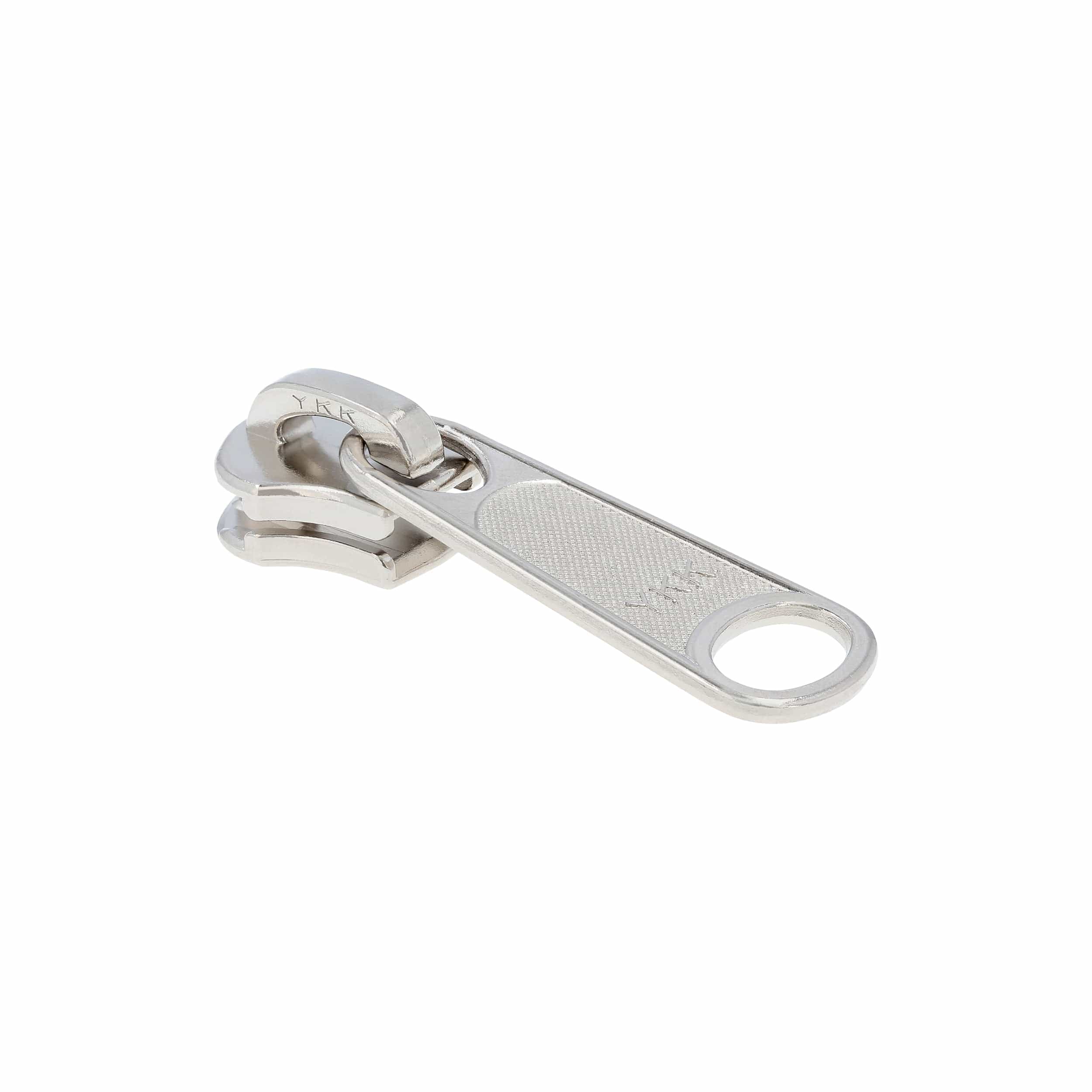 #10 Nickel, Metal, YKK Long Tab Semi-Swivel Slider, Zinc Alloy - Image 2