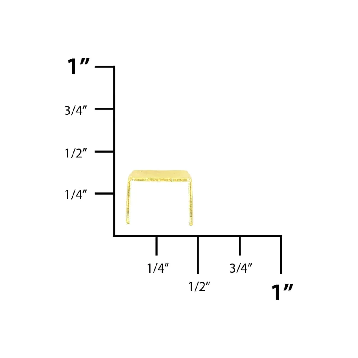 #10 Brass, 2-Prong Bottom Stop, Zinc Alloy-PK10 - Image 2