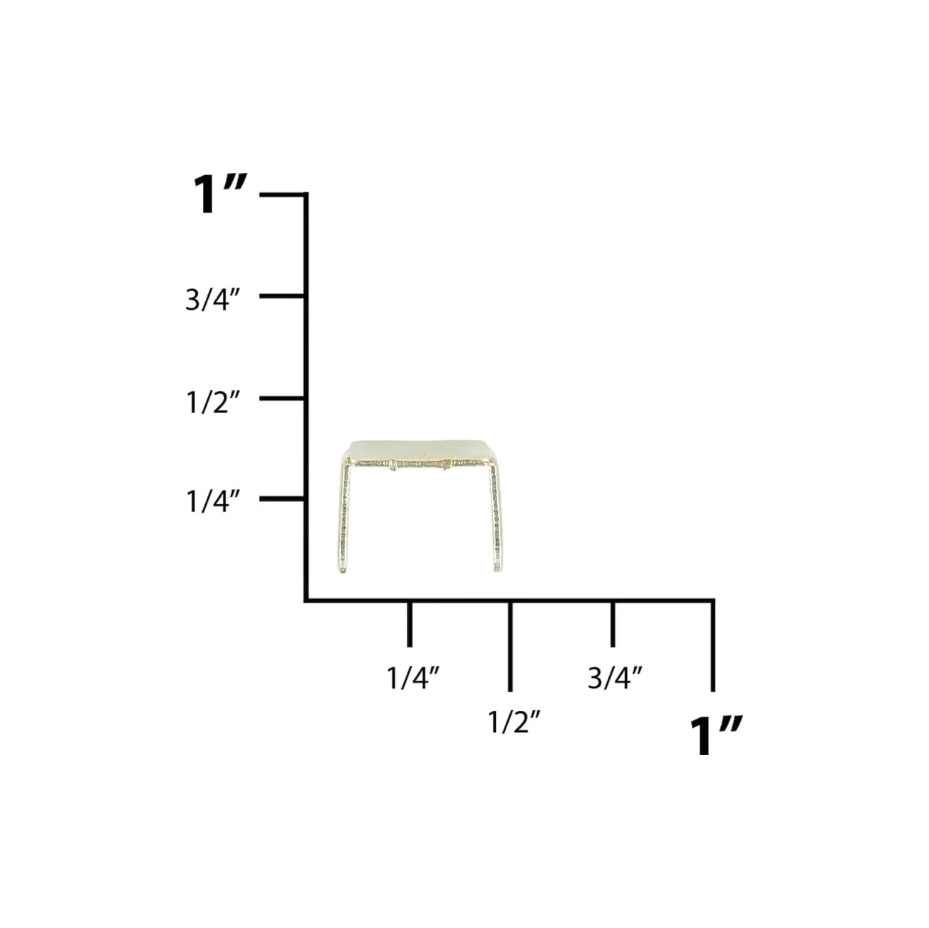 #10 Nickel, 2-Prong Bottom Stop, Zinc Alloy-PK10 - Image 2