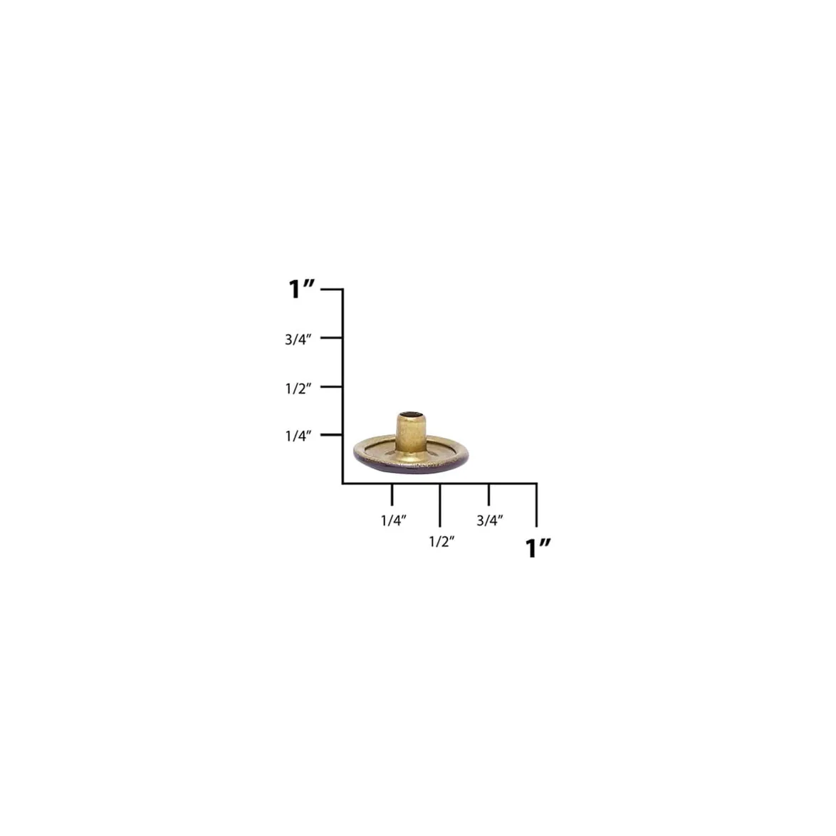 DOT® Baby Durable™ Line 20 Brown Enamel Cap, Solid Brass - Image 2