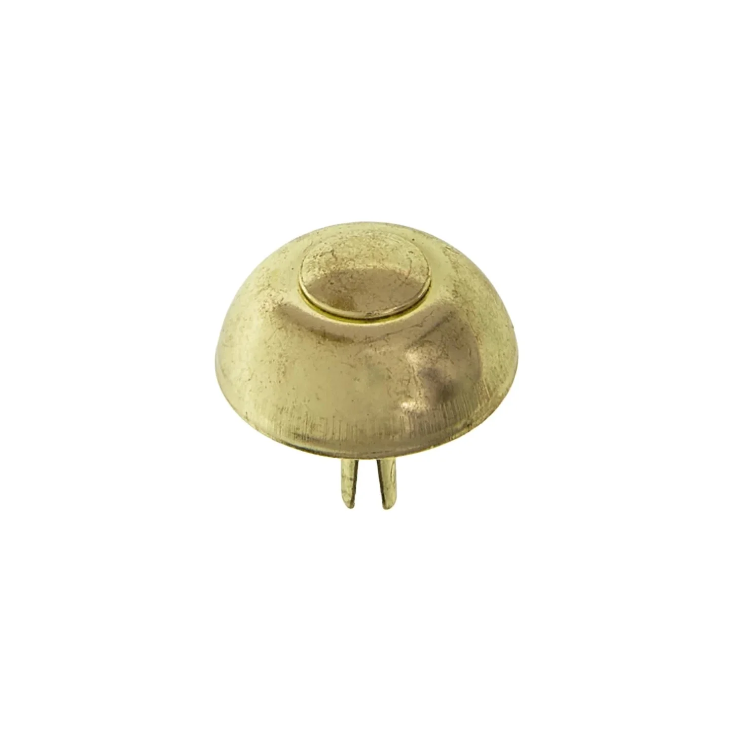 20mm Brass, 13mm Round Handbag Bottom Stud, Steel, 10-pack - Image 3