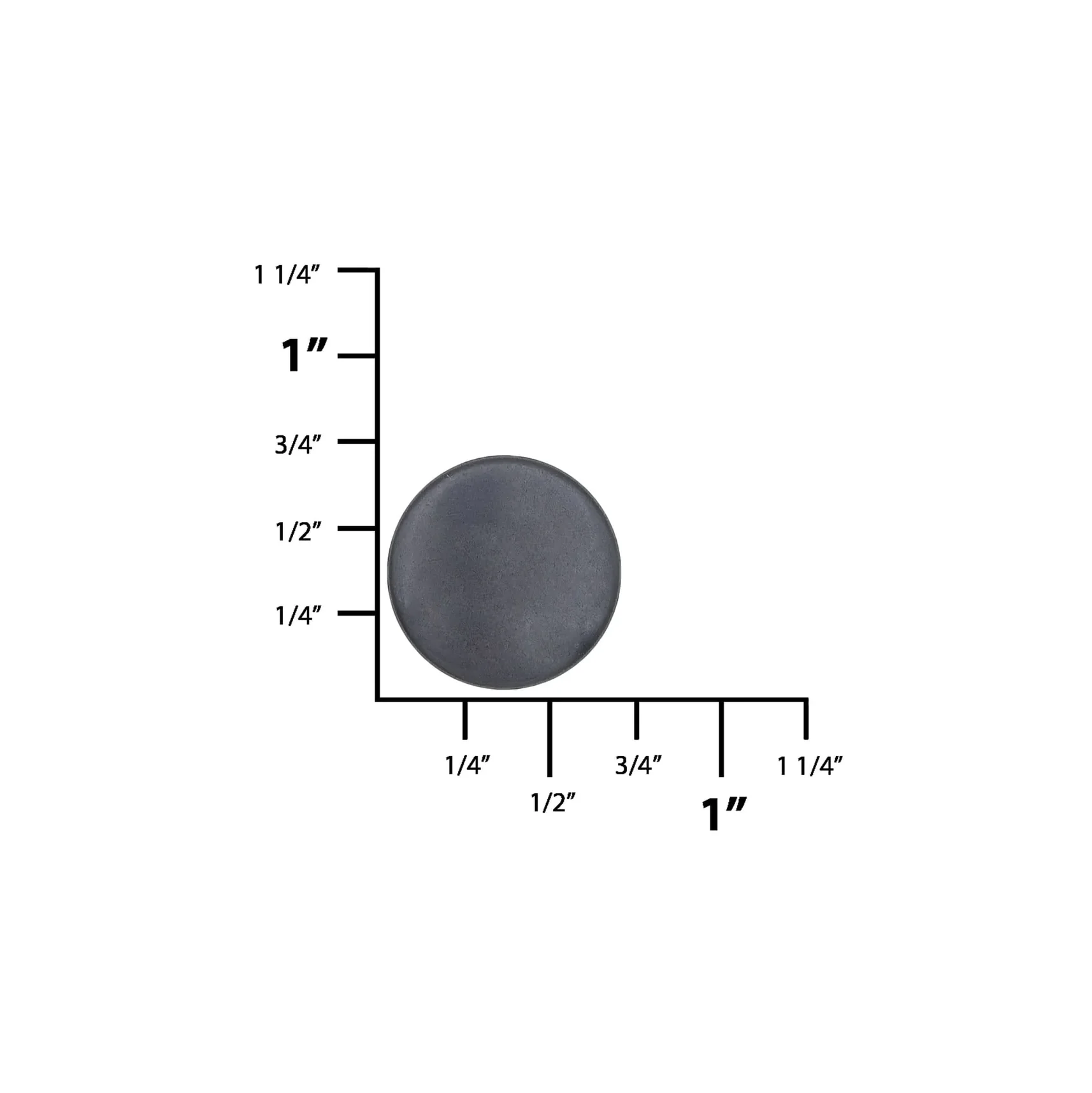 Line 2 1/4" Black, Cap, Solid Brass - Image 2