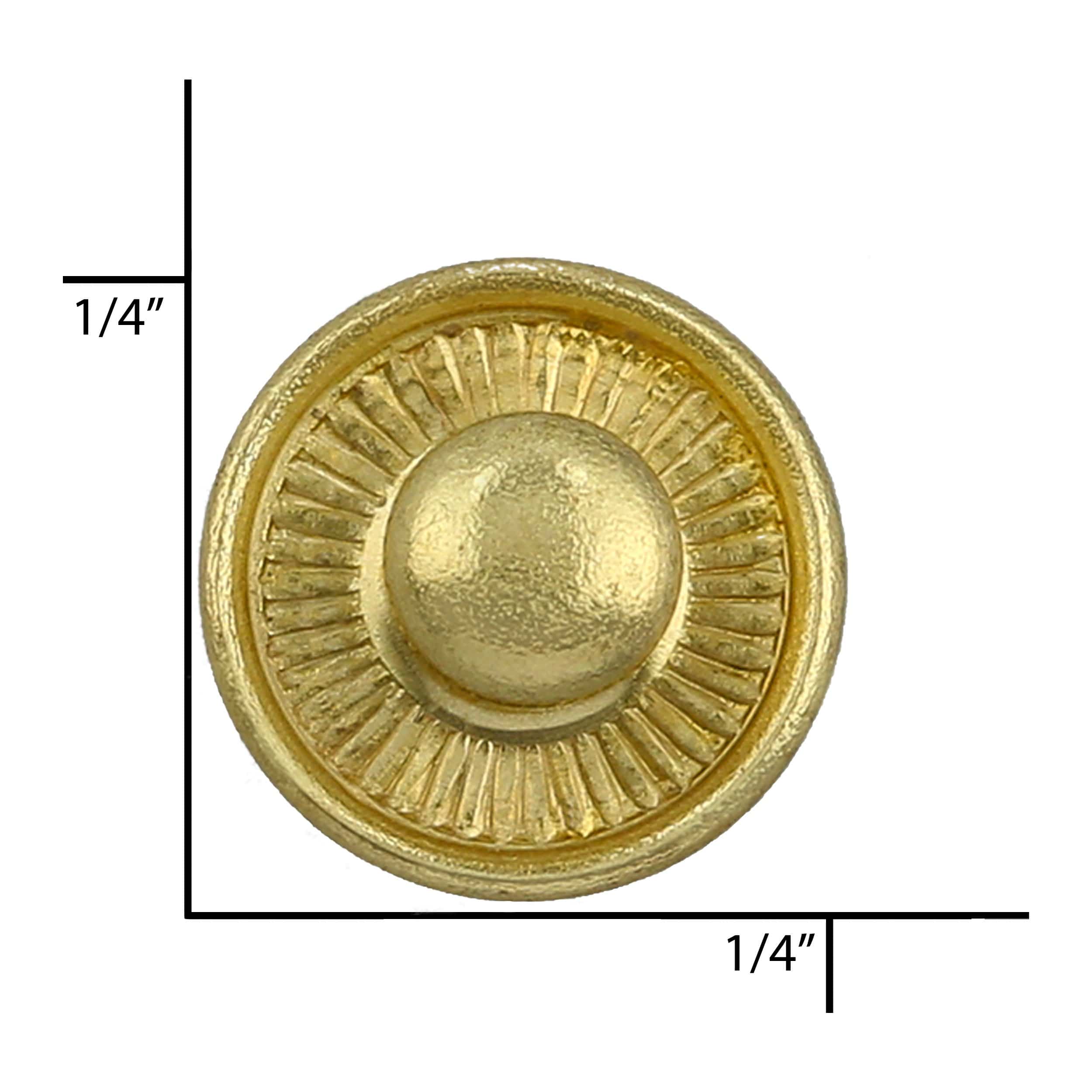 Line 2 Brass, 1/4" Parallel Spring Snap Stud, Solid Brass - Image 4