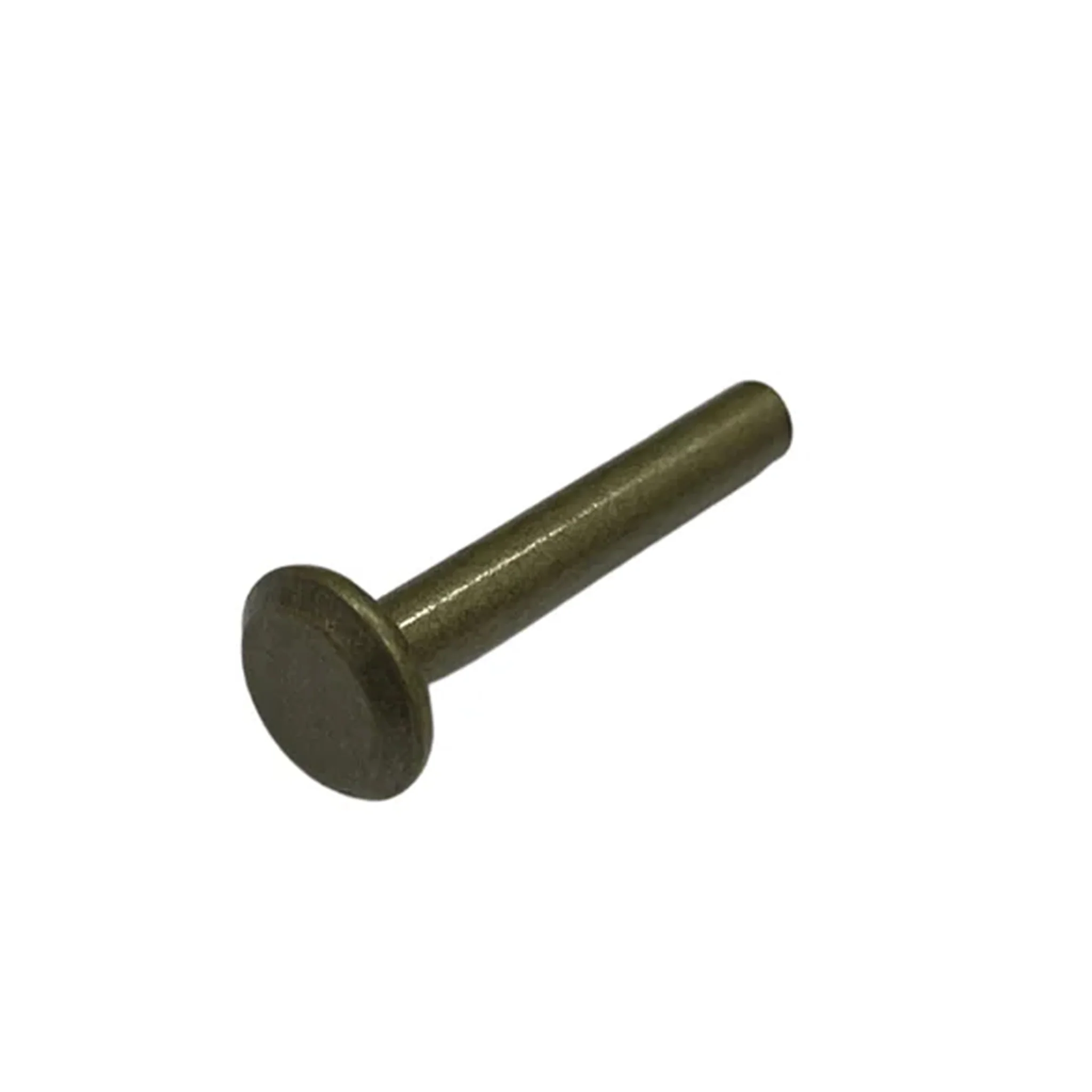 1" Antique Brass, Tubular Rivet, Steel - 12 pk - Image 3
