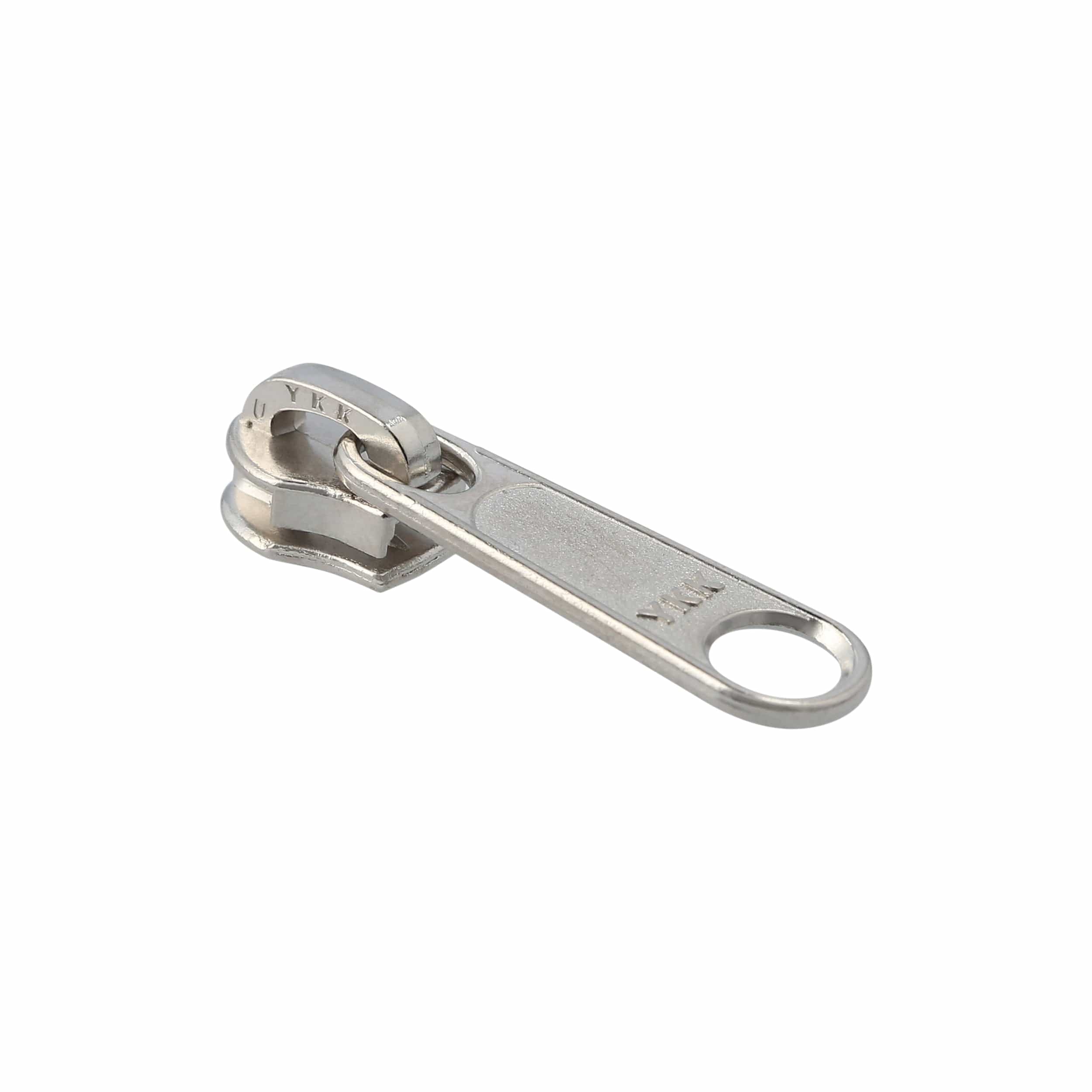 #3 Nickel, Coil, YKK Long Tab Semi-Swivel Slider, Zinc Alloy - Image 2