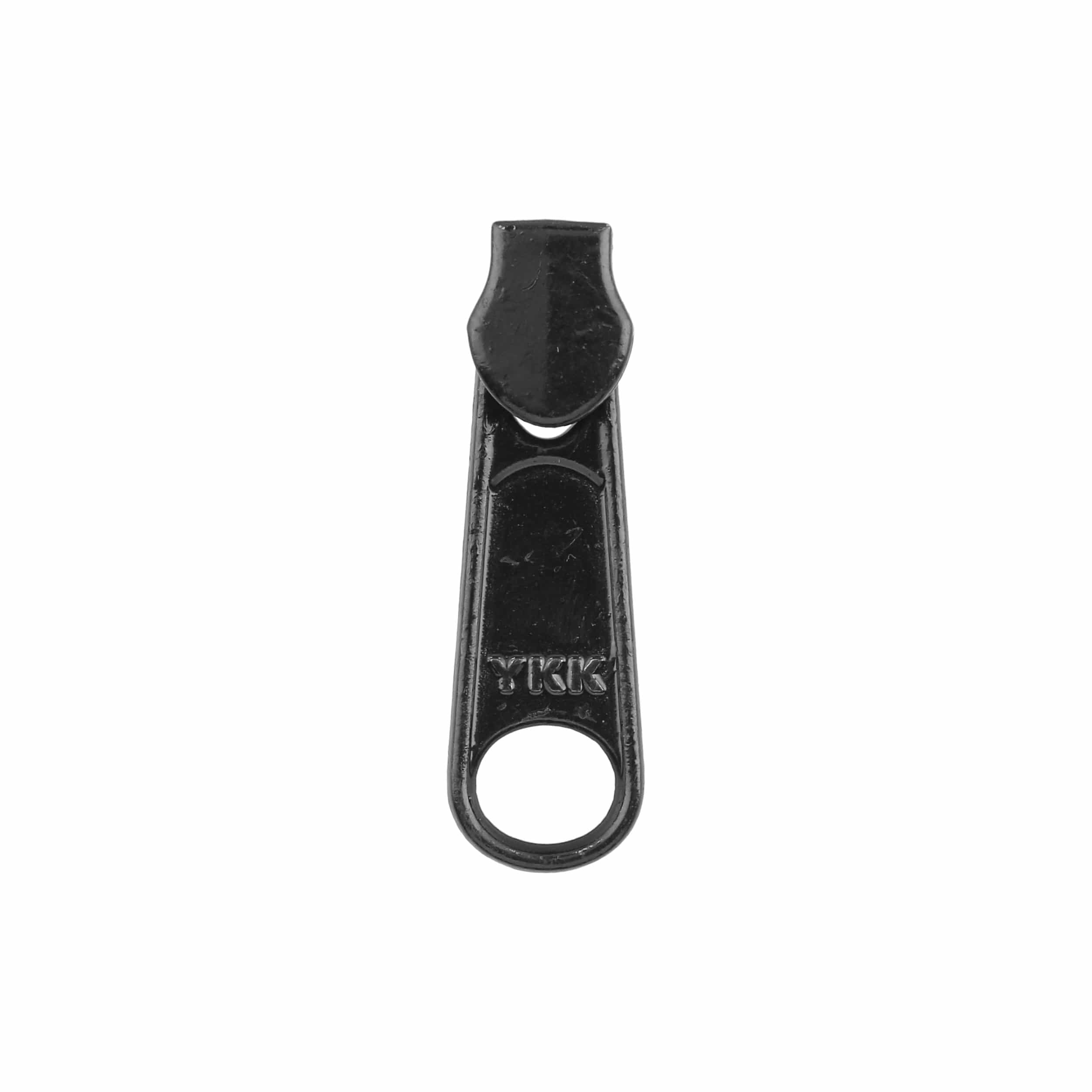 #4.5 Black, Coil, YKK Long Tab Semi-Swivel Slider, Zinc Alloy - Image 3