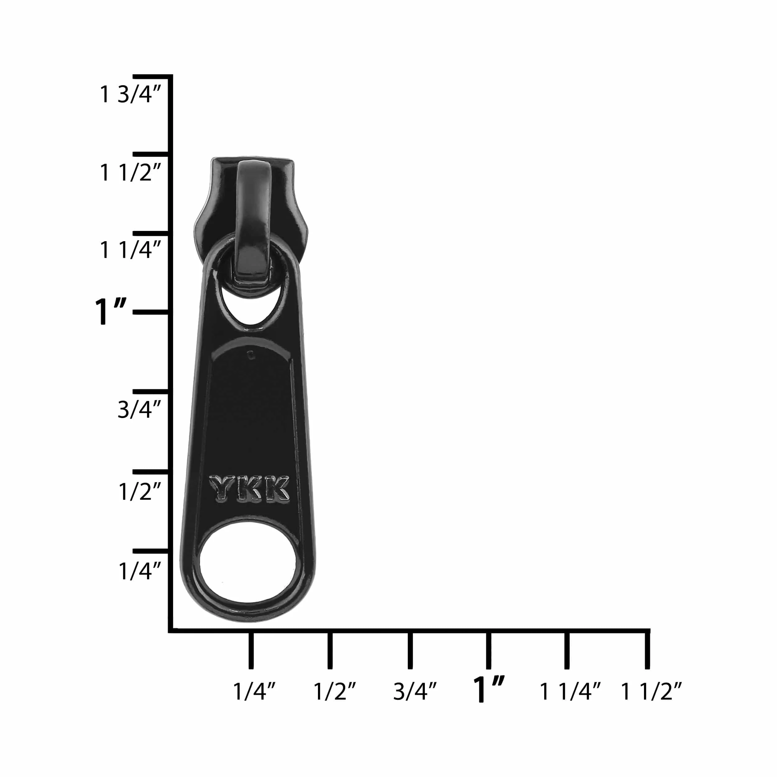 #4.5 Black, Coil, YKK Long Tab Semi-Swivel Slider, Zinc Alloy - Image 4