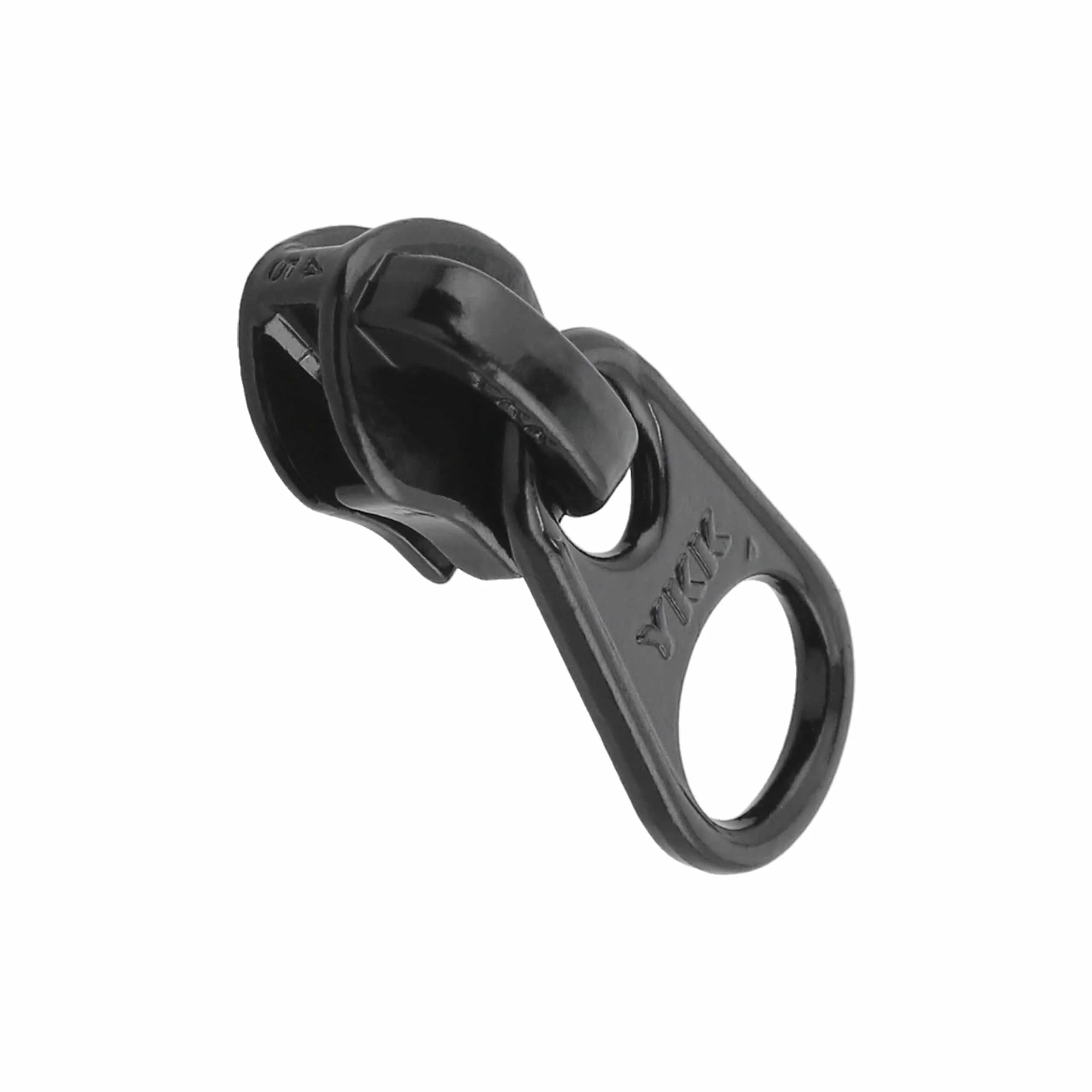 #4.5 Black, Coil, YKK Short Tab Semi-Swivel Slider, Zinc Alloy - Image 2