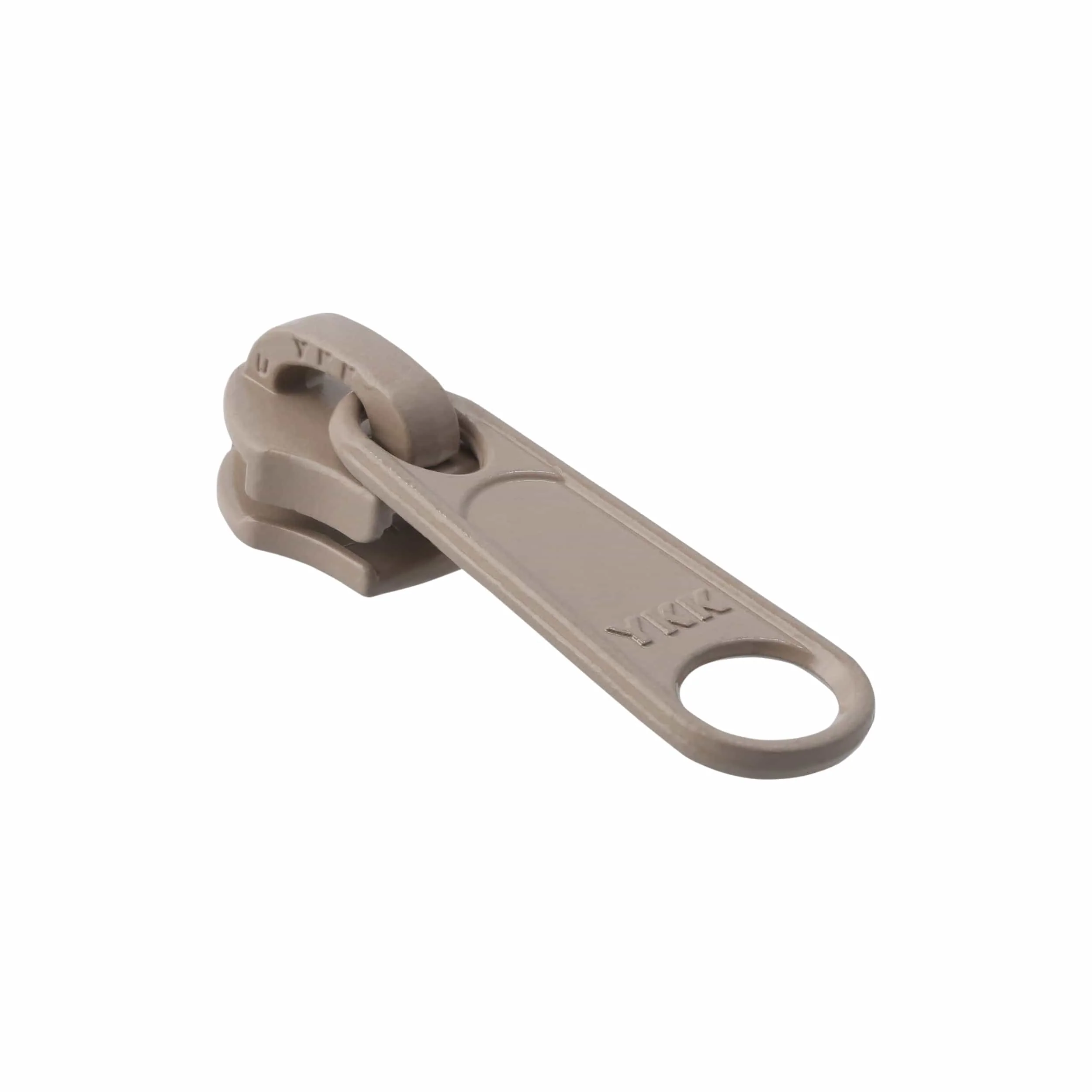 #5 Beige, Coil, YKK Long Tab Semi-Swivel Zipper Slider, Zinc Alloy - Image 2