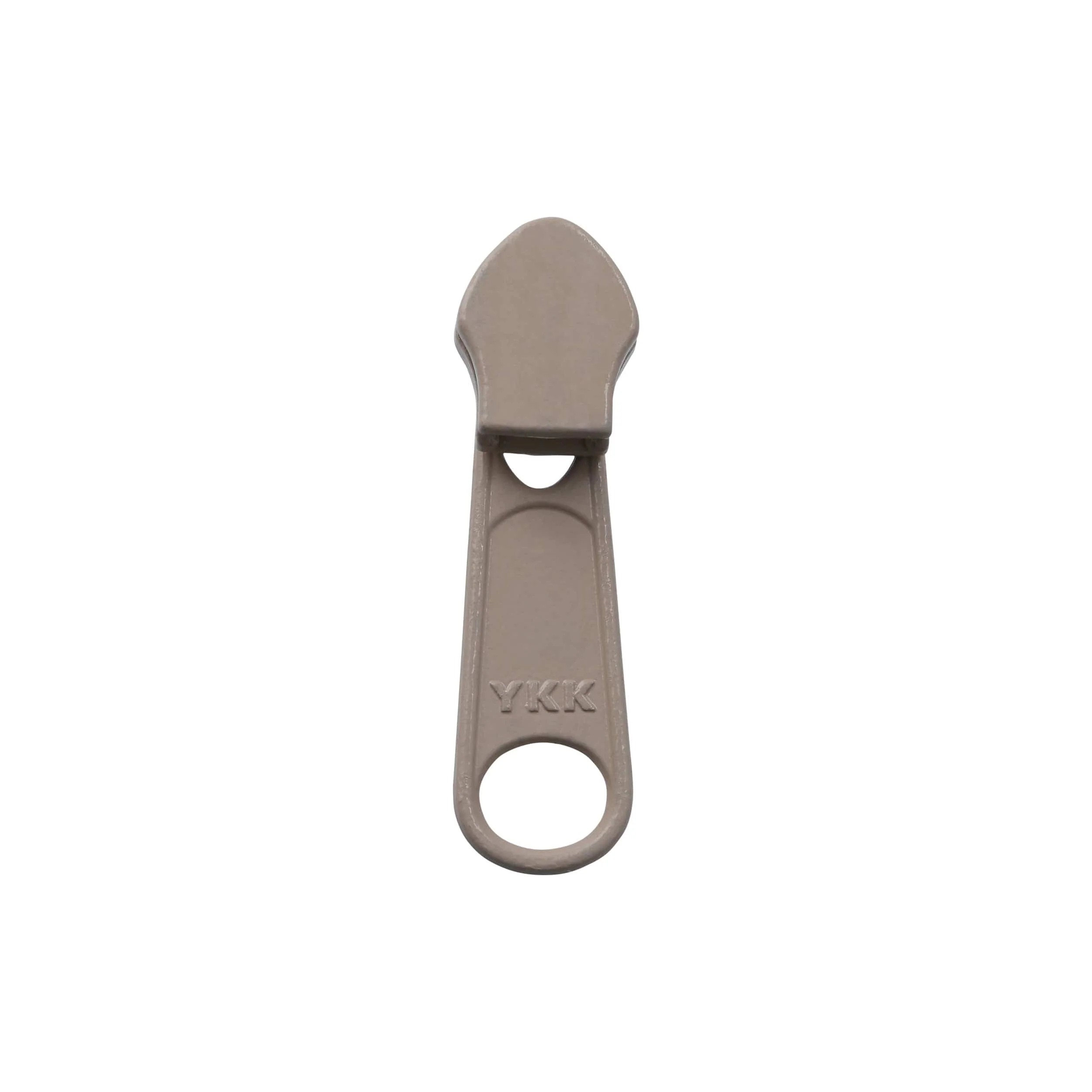 #5 Beige, Coil, YKK Long Tab Semi-Swivel Zipper Slider, Zinc Alloy - Image 3