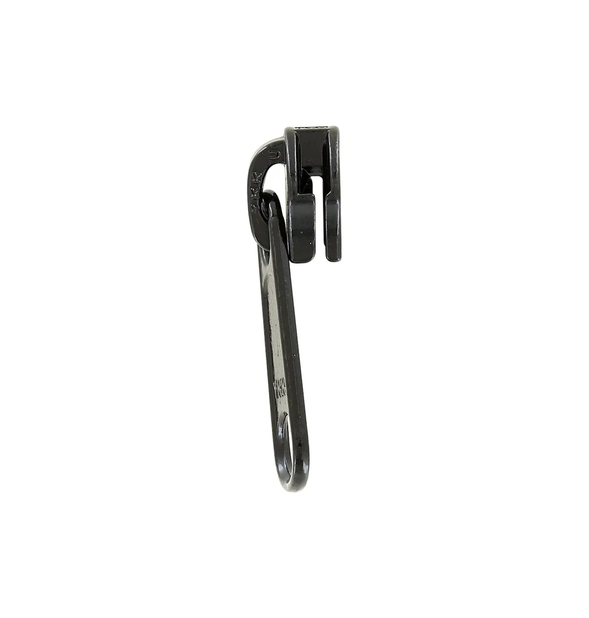 #5 Black, Coil, YKK Long Tab Semi-Swivel Zipper Slider, Zinc Alloy, #5CN-1-BLK - Image 2