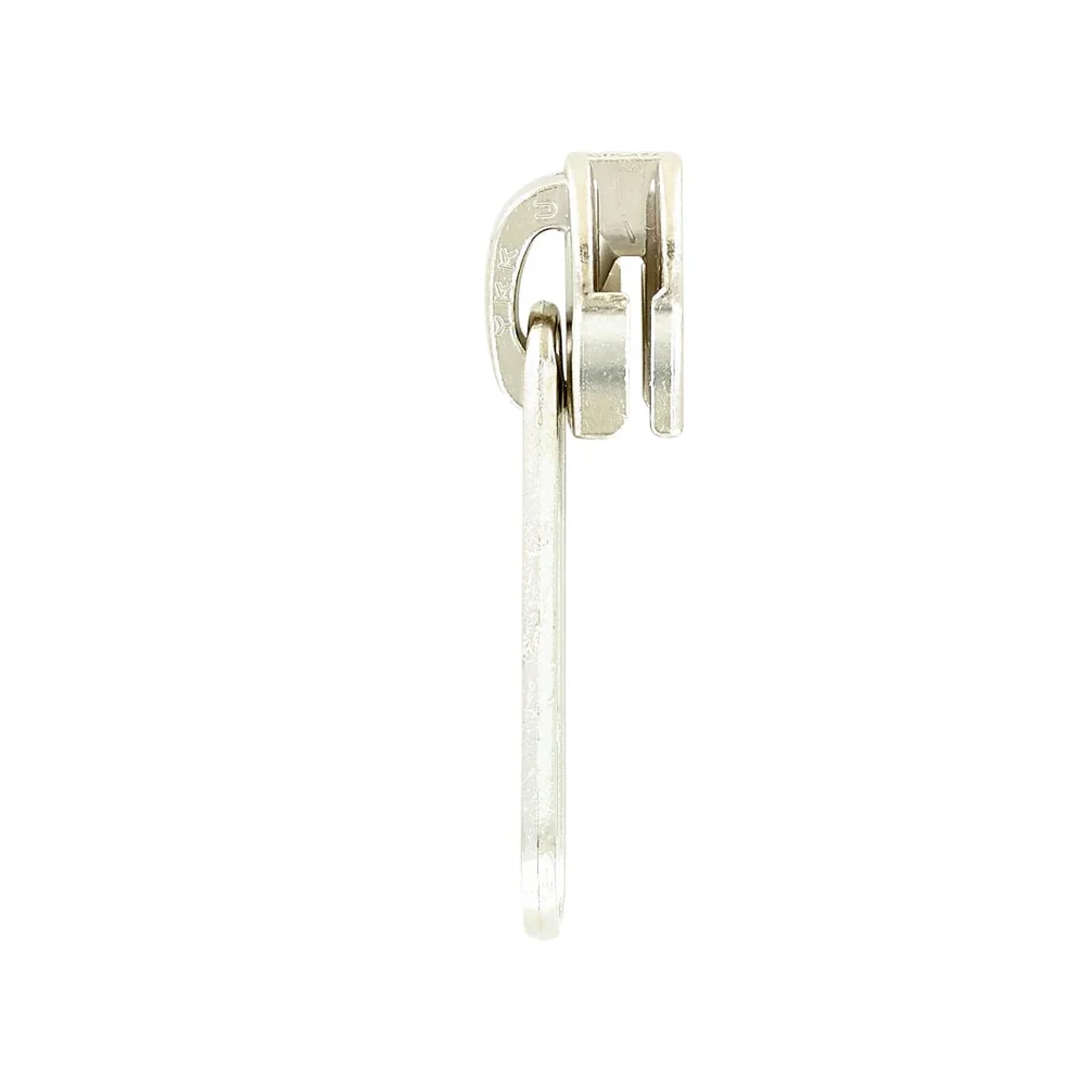 #5 Nickel, Coil, YKK Long Tab Semi-Swivel Zipper Slider, Zinc Alloy - Image 3