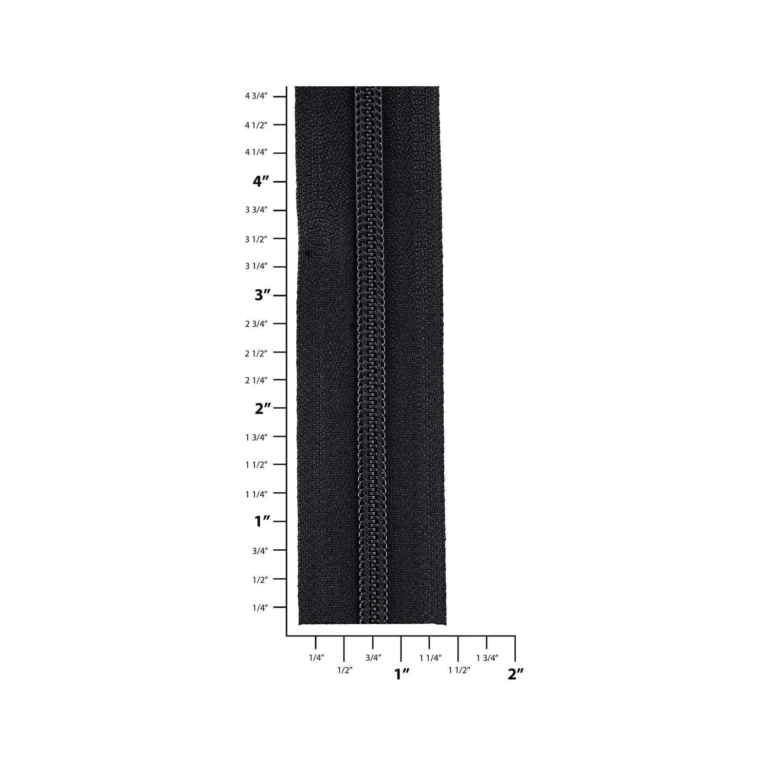 #5 Black, YKK Coil Zipper Tape, Nylon - Image 2