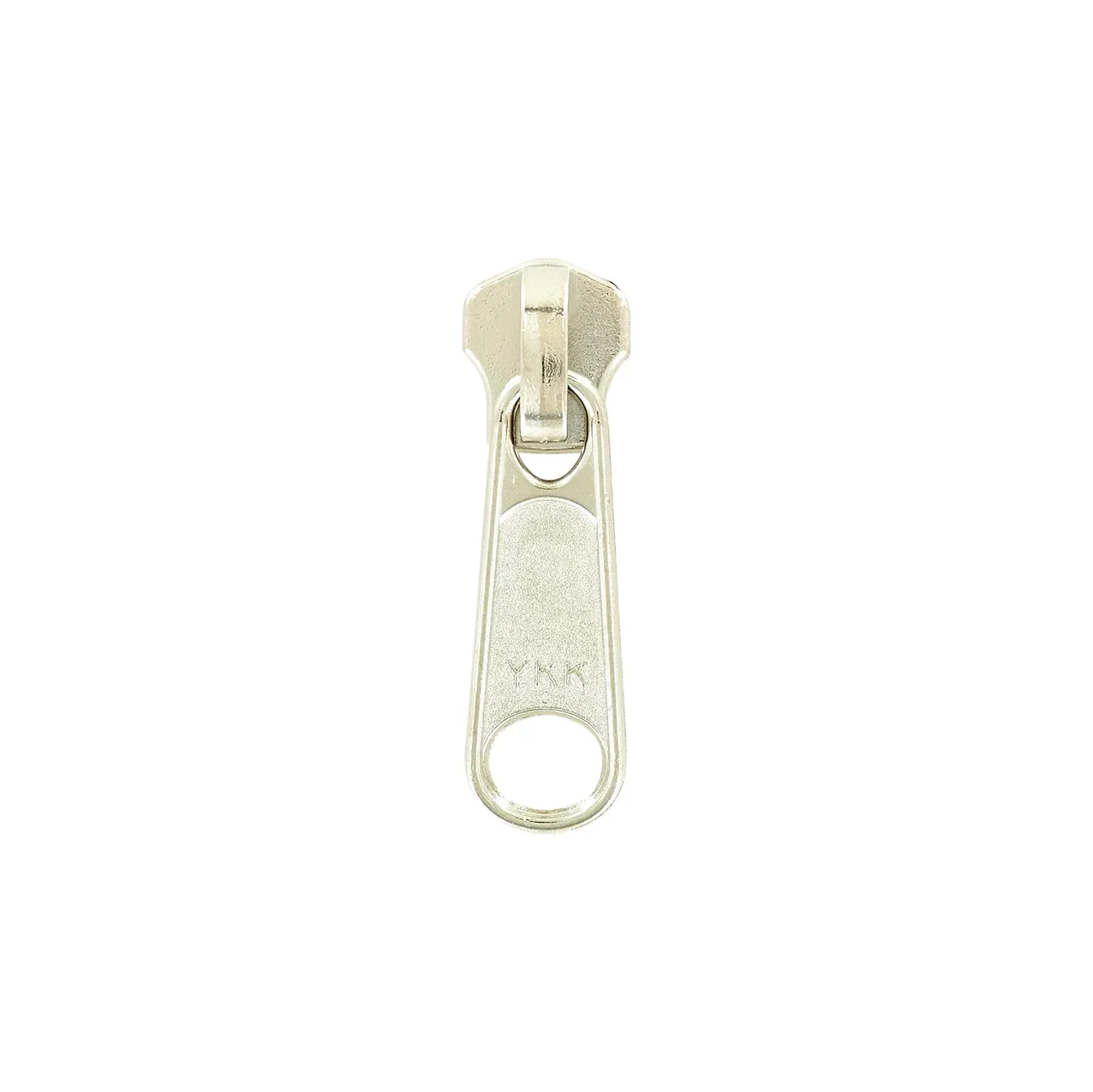 #5 Nickel, Metal, YKK Long Tab Semi-Swivel Zipper Slider, Zinc Alloy
