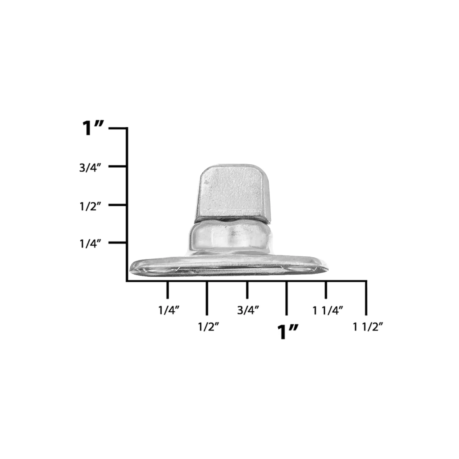 Common Sense® 1-1/4" Nickel Turn Button, Zinc Alloy - Image 2