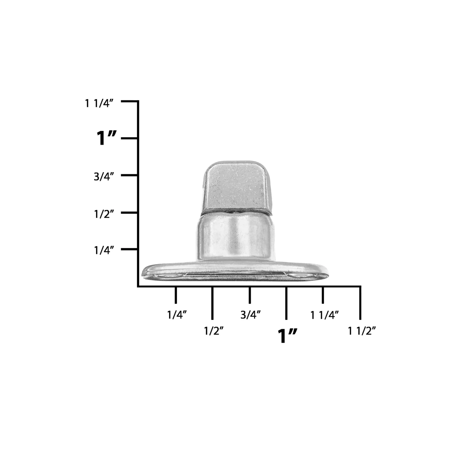 Common Sense® 3/8" Nickel Turn Button, Zinc Alloy - Image 2