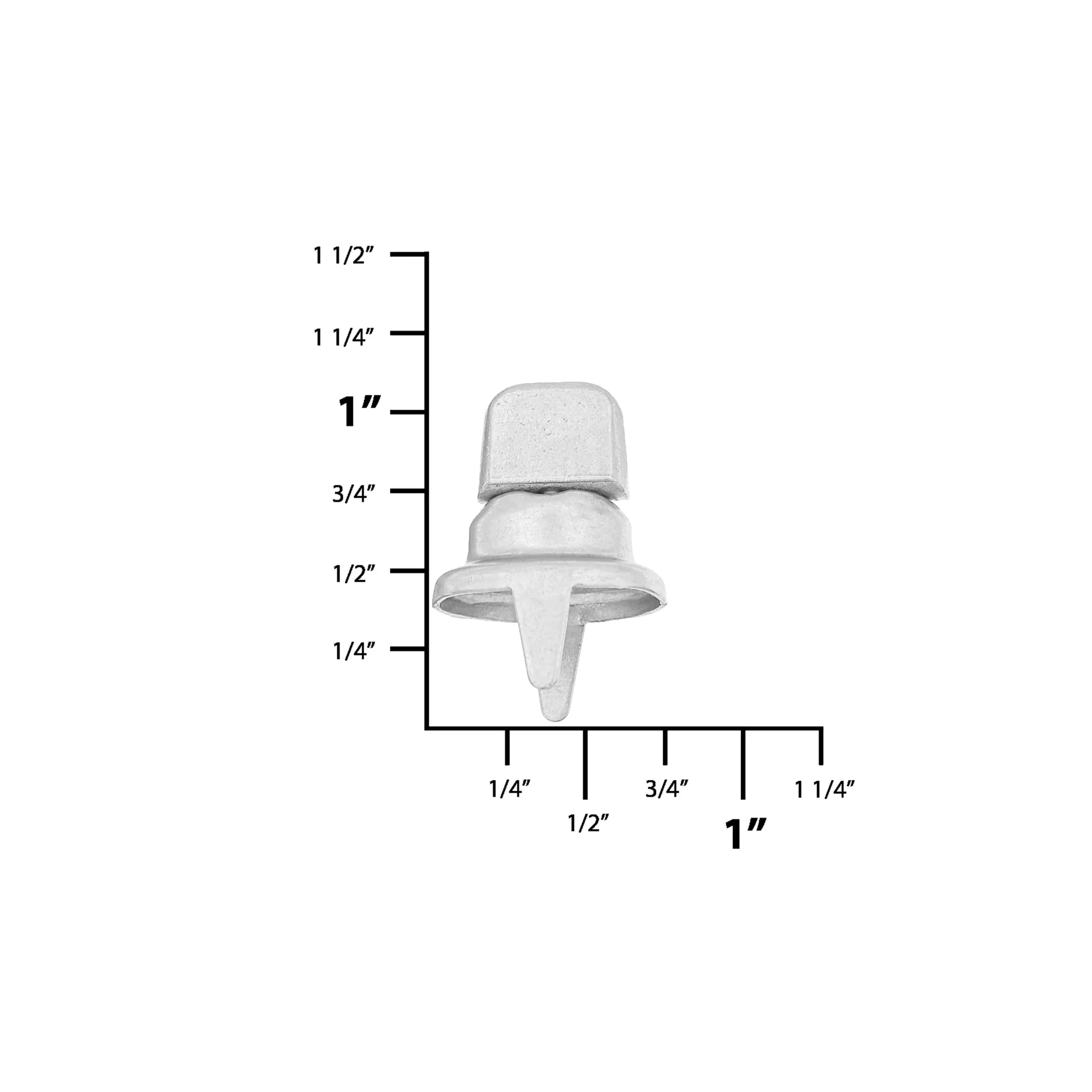 Common Sense® 5/16" Nickel Turn Button, Zinc Alloy - Image 2