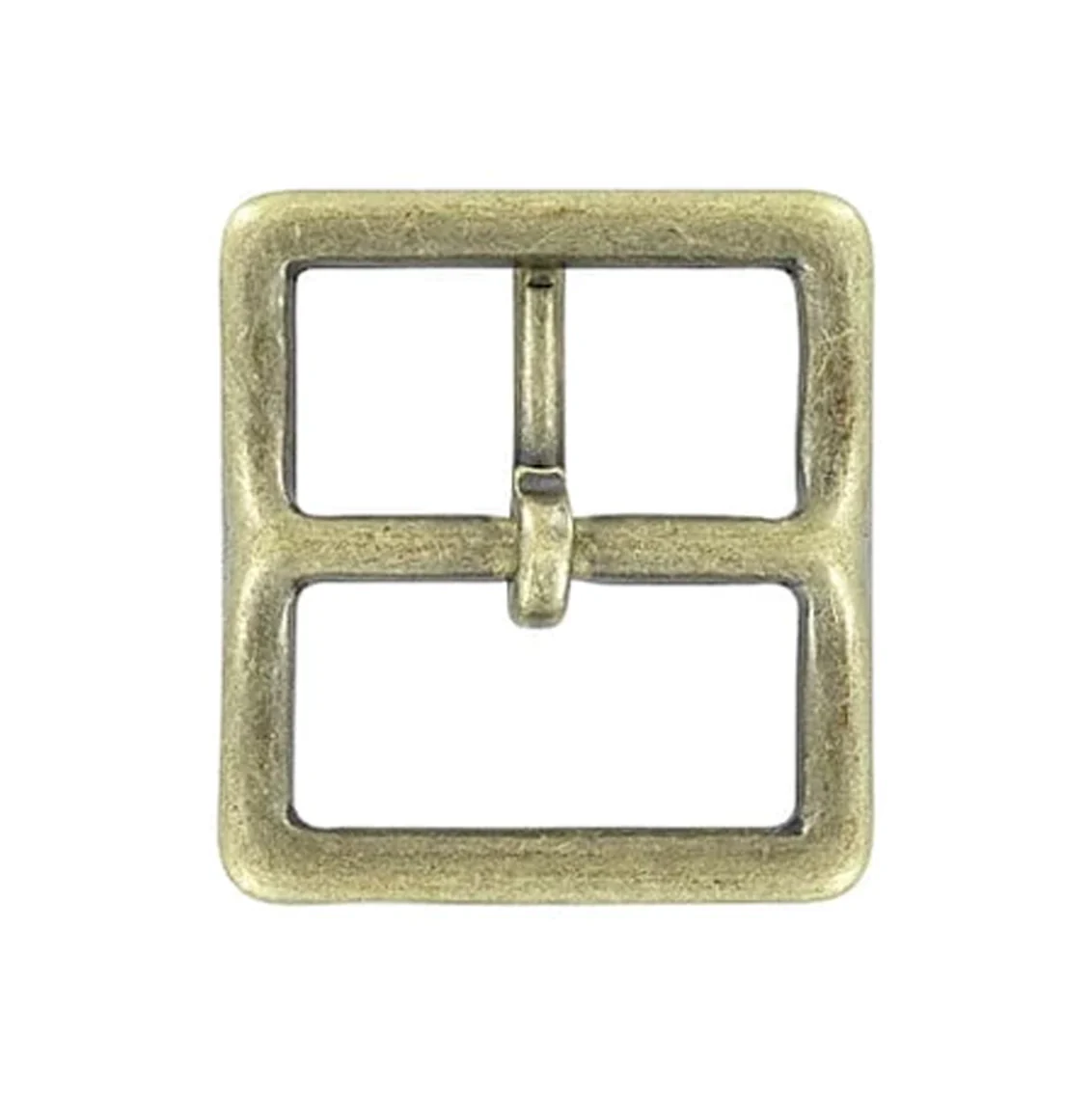 1 1/4" Antique Brass, Sam Browne Center Bar Buckle, Solid Brass - Image 3