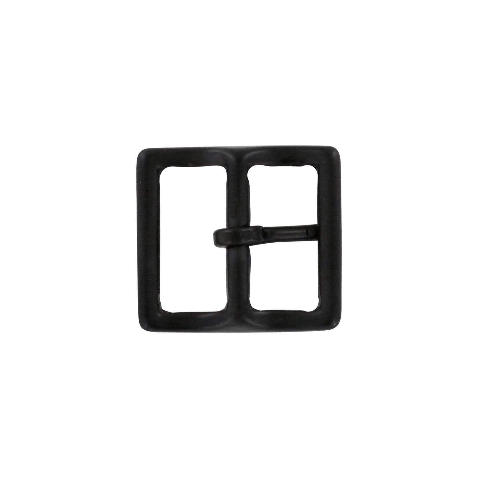 1" Black, Sam Browne Center Bar Buckle, Solid Brass - Image 3