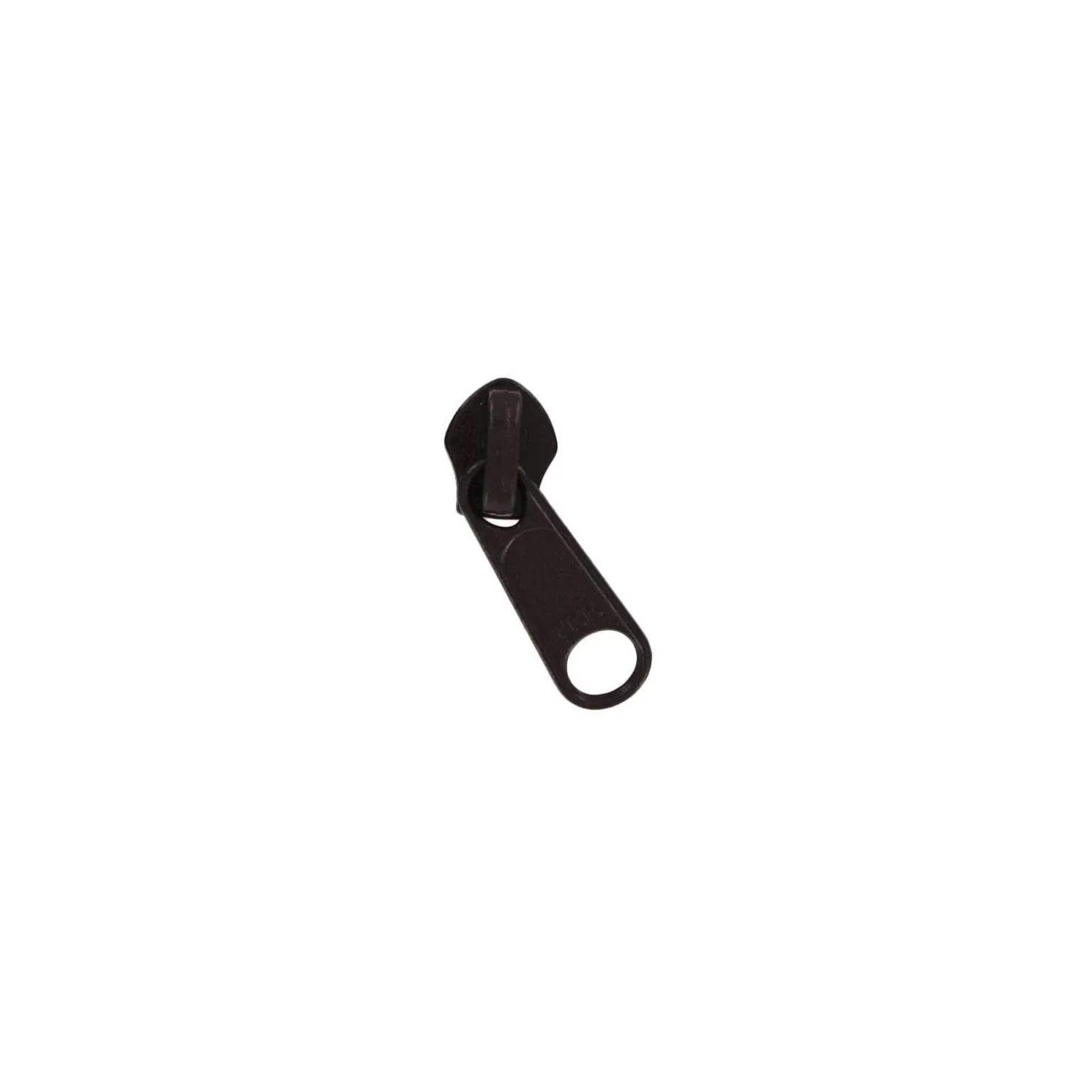 #8 Brown, Coil, YKK Long Tab Semi-Swivel Zipper Slider, Zinc Alloy