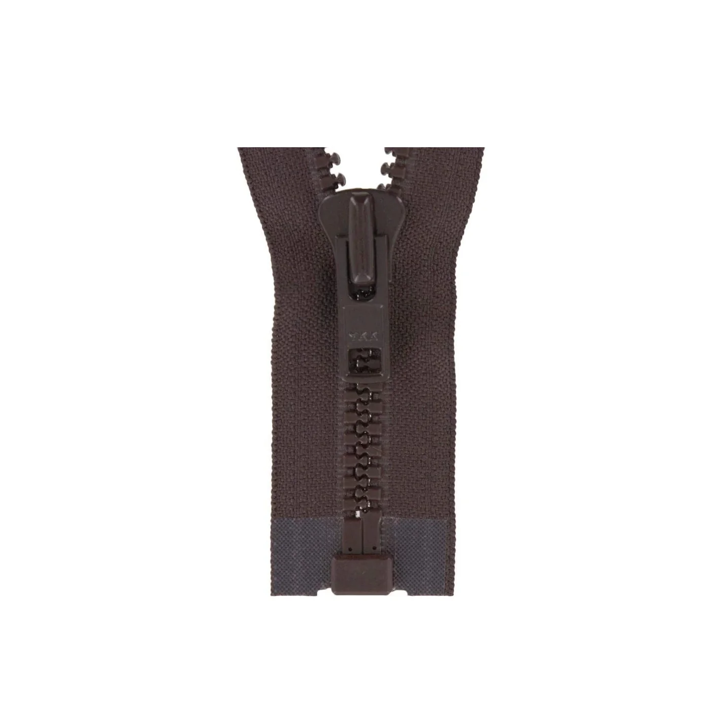 #8 Vislon, Brown, 30" YKK Separating Jacket Zipper, Plastic