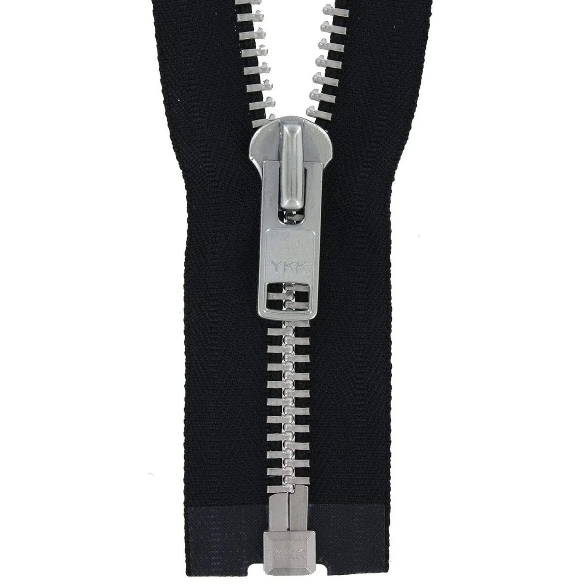 #10 Metal, Black, 30" YKK Separating Jacket Zipper with Aluminum Teeth