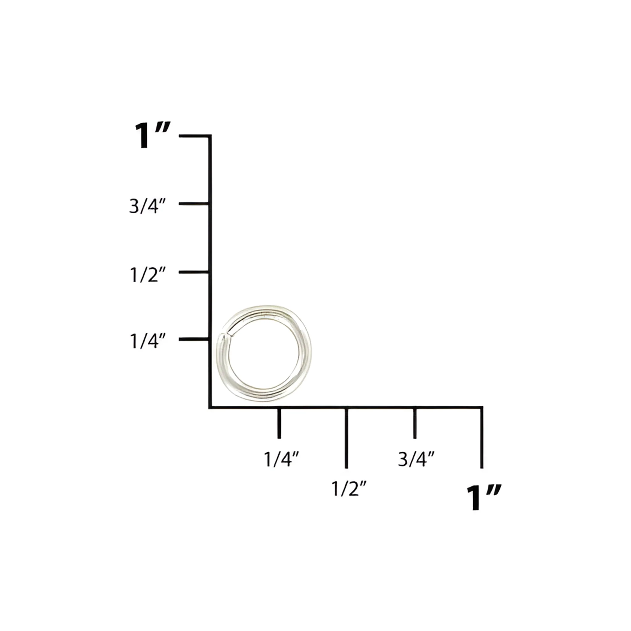 5/16" Nickel, Split Round Jump Ring, Solid Brass - Image 2