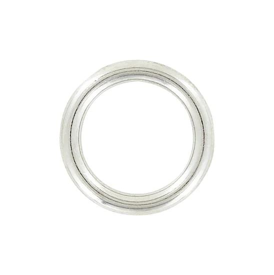 5/8" Shiny Nickel, Cast Round Ring, Zinc Alloy