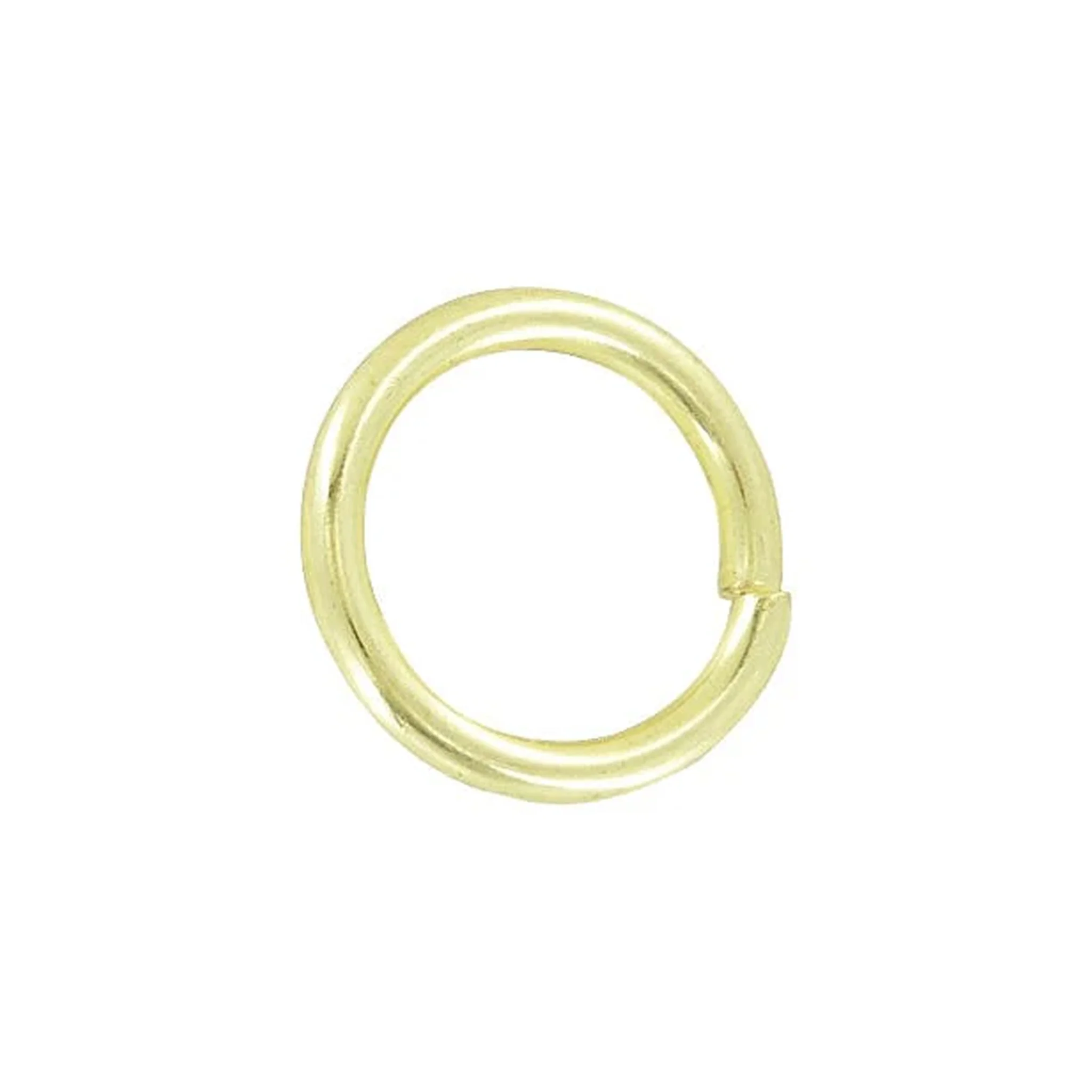 1/2" Shiny Brass, Split Round Ring, Steel - Image 3