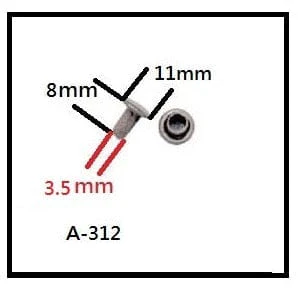 8mm Black, 11mm Head Diameter Double Cap Jiffy Rivets, Iron, 100-pack - Image 8