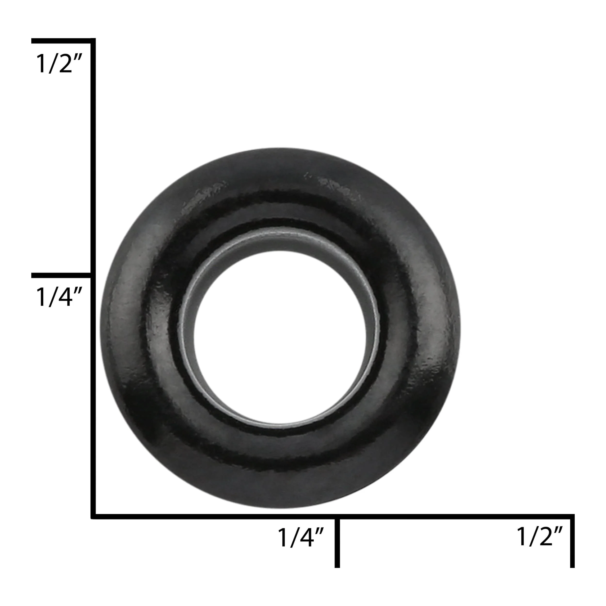 4.7mm Black, Eyelet, Solid Brass - 12 pk - Image 4