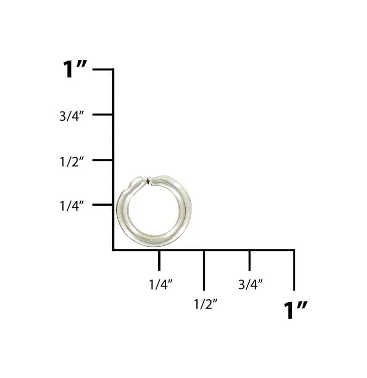 1/4" Nickel, Split Round Jump Ring, Steel - Image 2