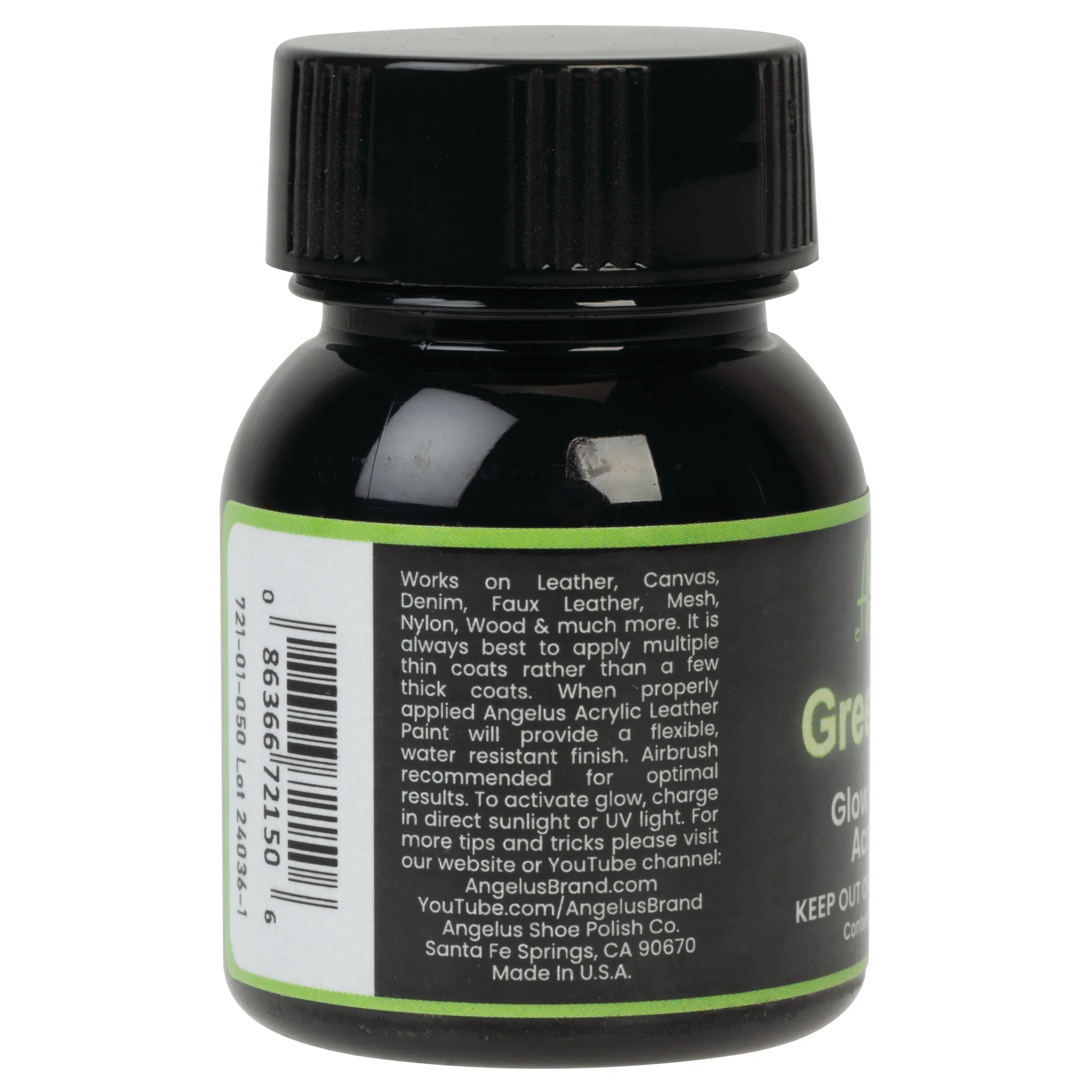 Angelus Glow in the Dark Paint, Green Glow, 1 oz. - Image 3