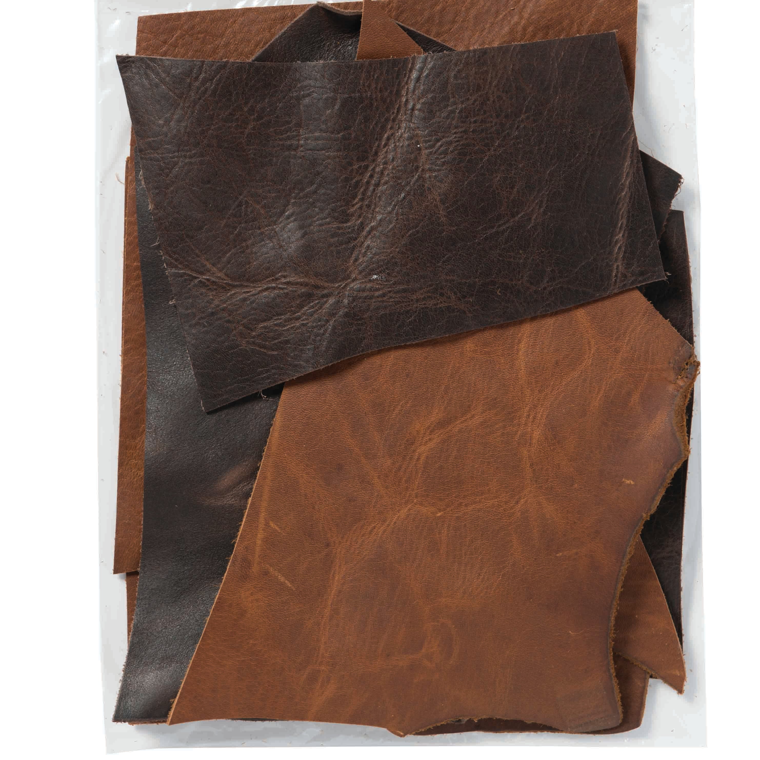 Assorted Pull-Up Leather Remnant Bag - Image 2