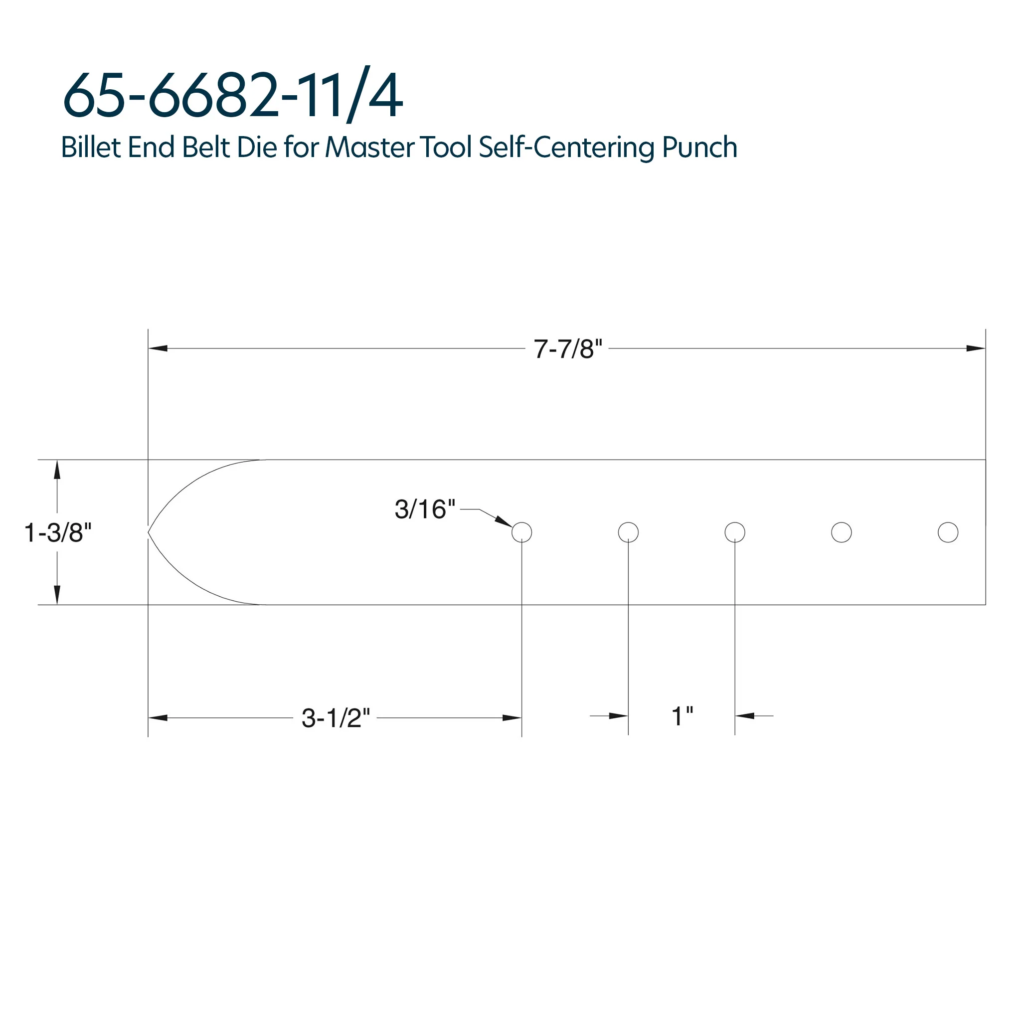 Billet End Belt Die for Master Tool Self-Centering Punch - Image 3