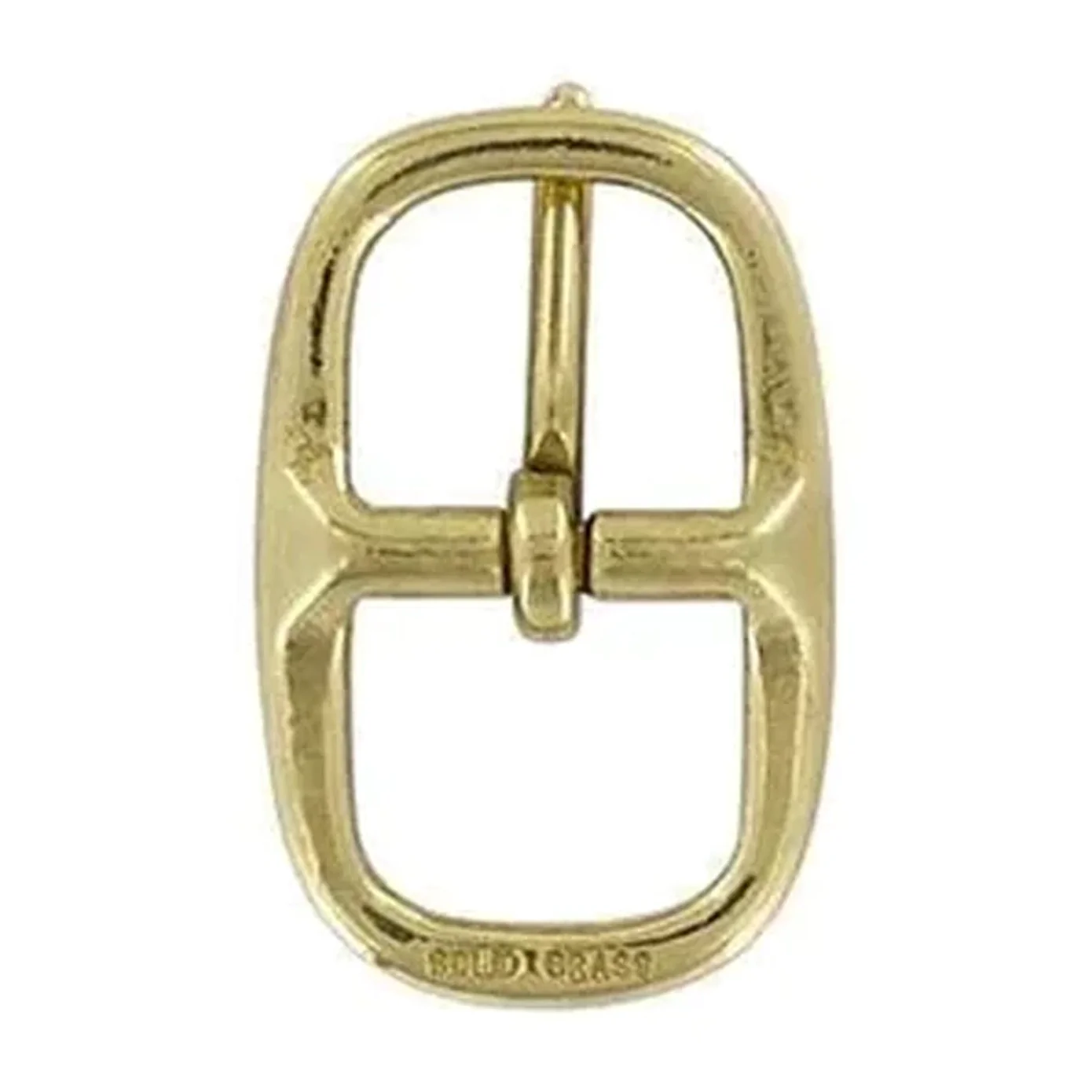 3/4" Brass, Center Bar Buckle, Solid Brass - Image 4