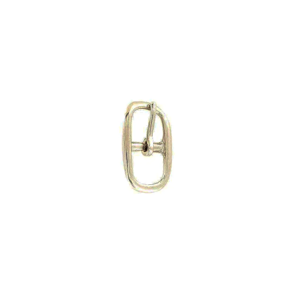 3/4" Nickel, 29x46mm Center Bar Buckle, Solid Brass - Image 3