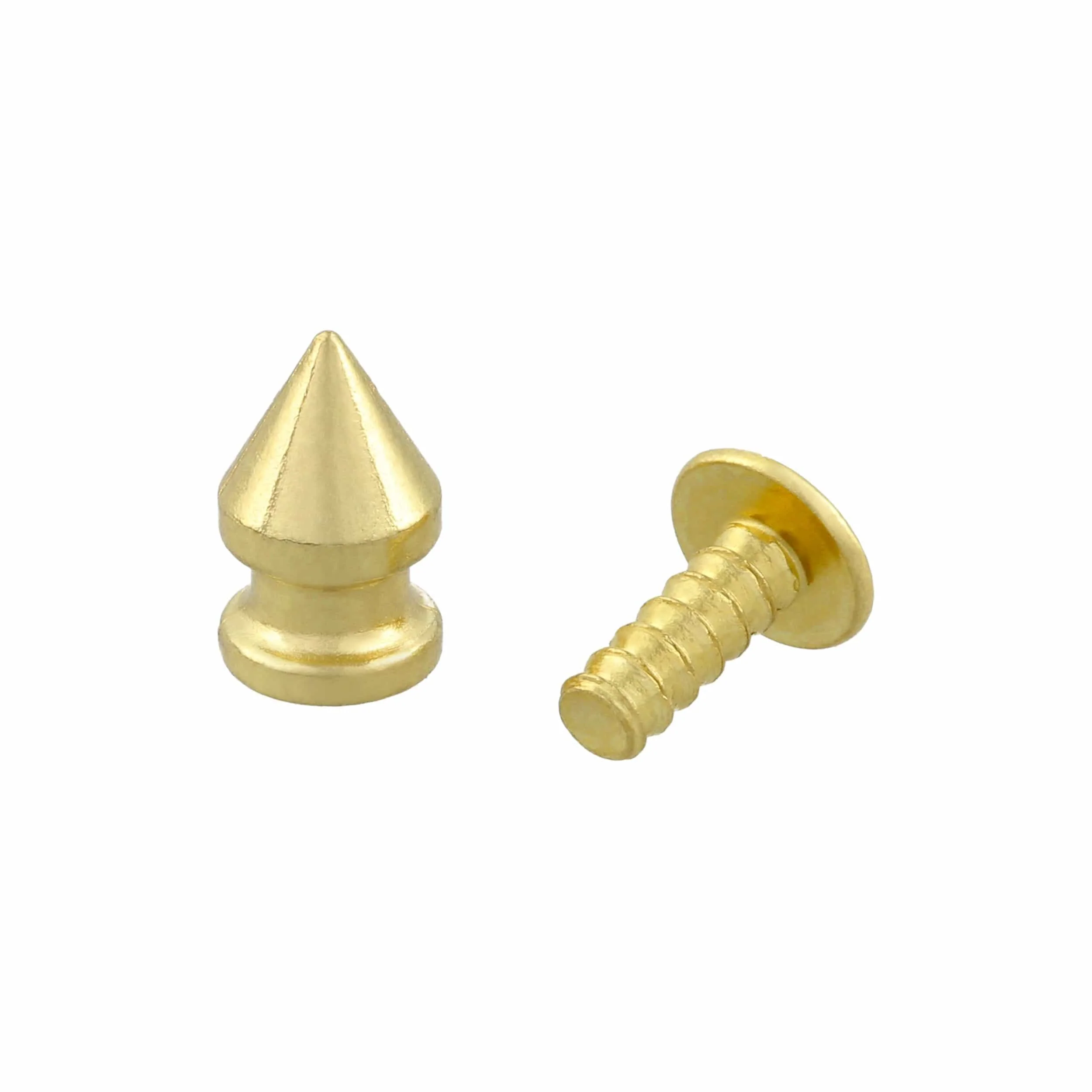 8mm Brass, Spike Stud, Zinc Alloy - PK10 - Image 2