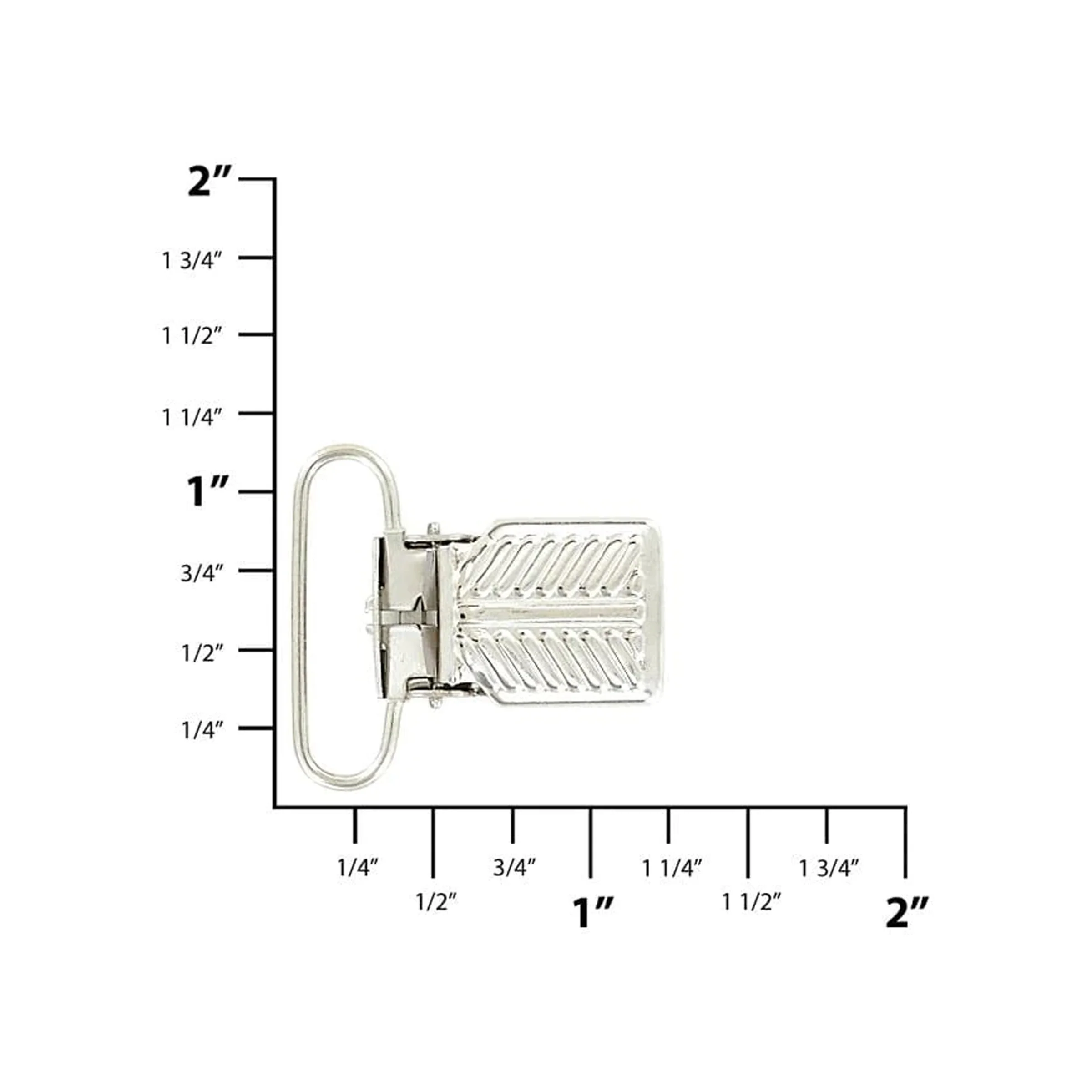 1" Nickel, Suspender Clip, Steel - Image 2