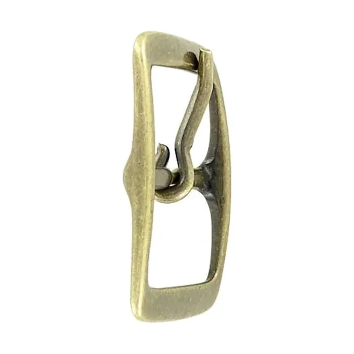 1 1/2" Antique Brass, Center Bar Buckle, Solid Brass - Image 2