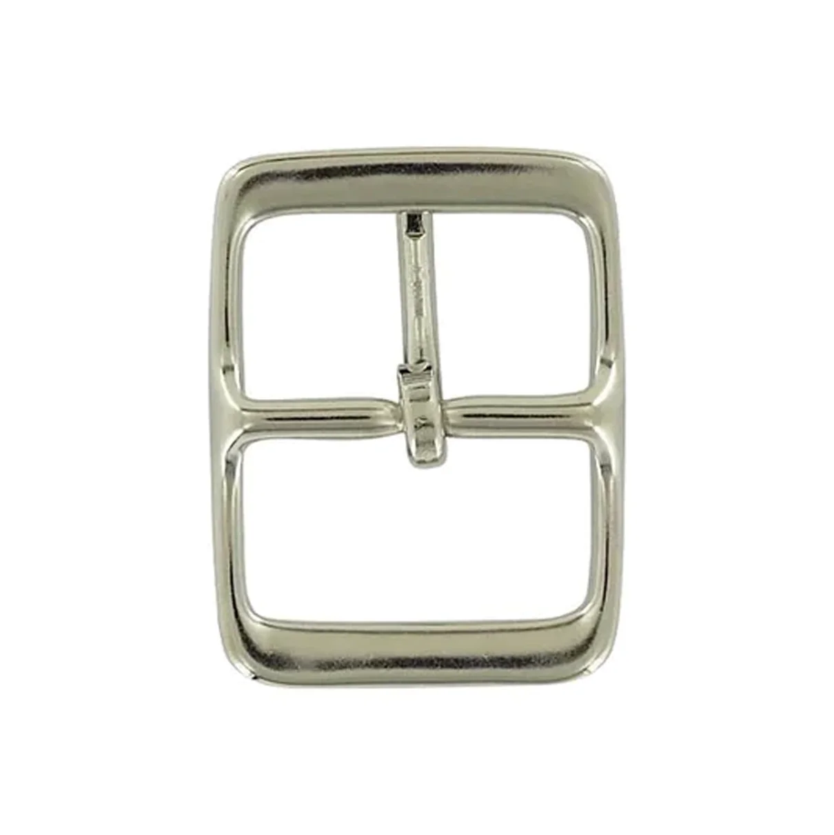 1 1/2" Nickel, Center Bar Buckle, Solid Brass - Image 4