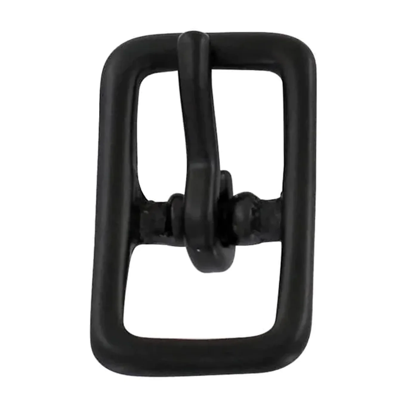 1/2" Black, Center Bar Buckle, Solid Brass - Image 3