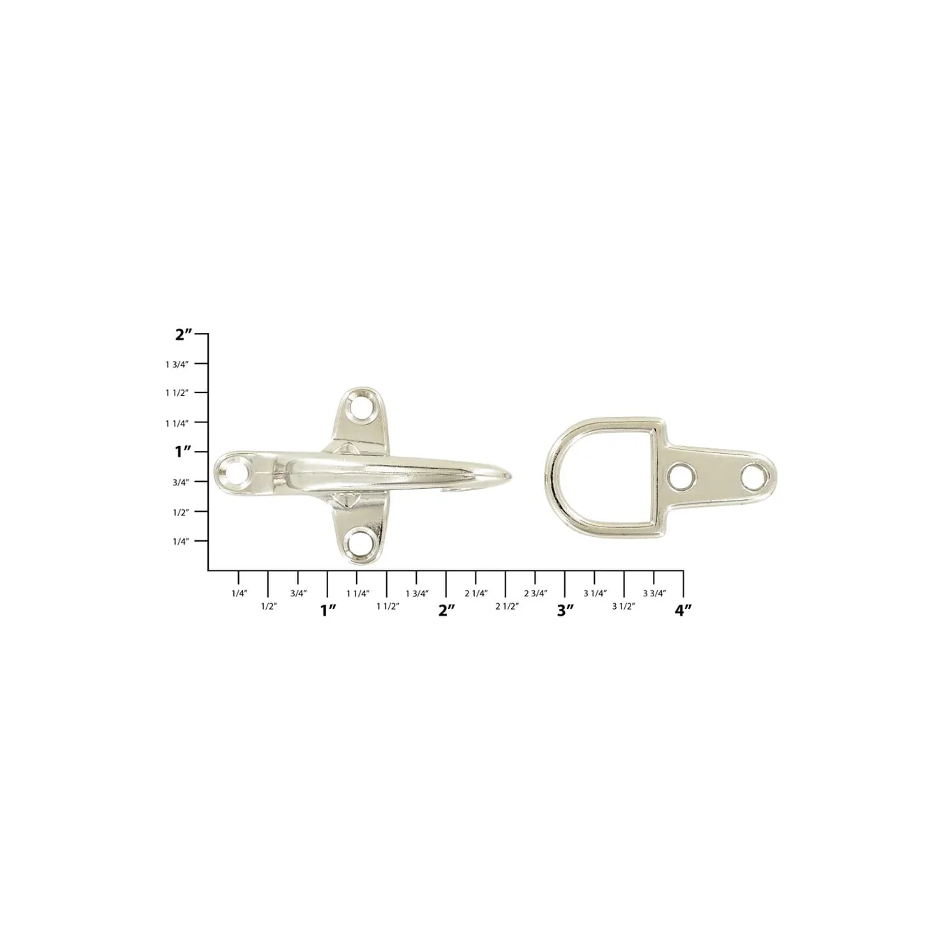 5/8" Nickel, Artisan Snap Hook with D Ring, Zinc Alloy - Image 2