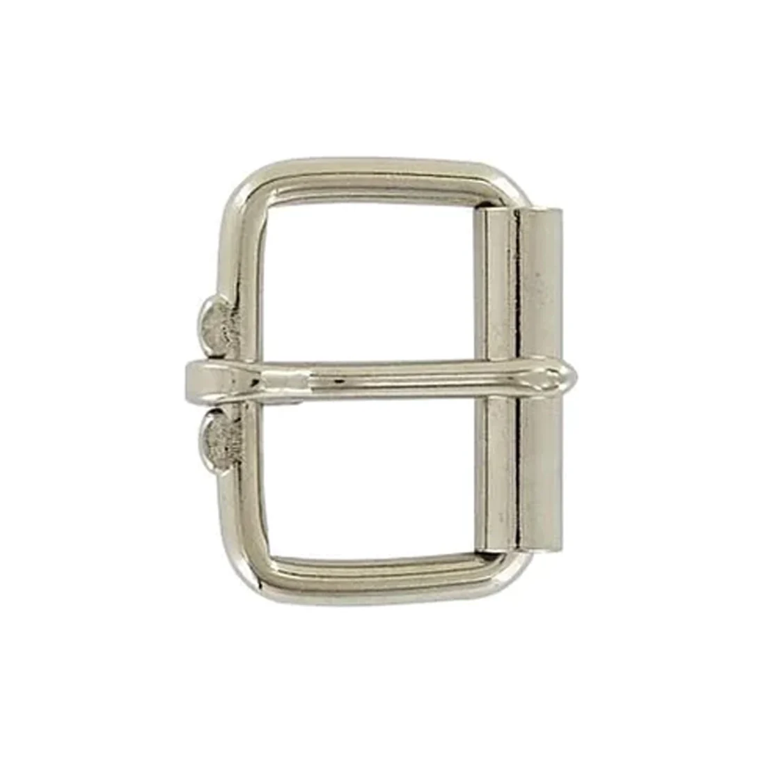 1 1/2" Nickel, Heel Bar Roller Buckle, Steel