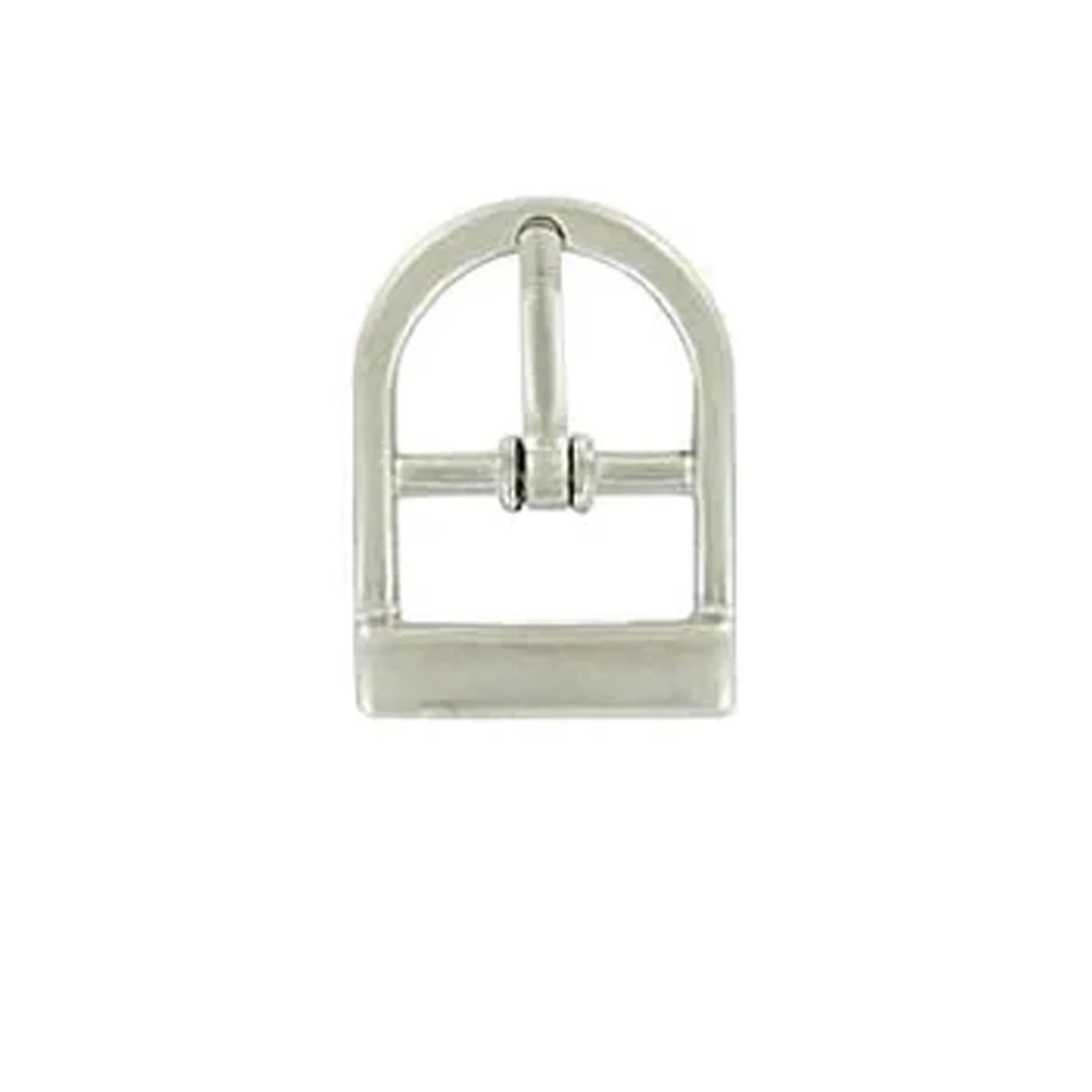 1/2" Satin Nickel, D Shaped Center Bar Buckle, Zinc Alloy - Image 3