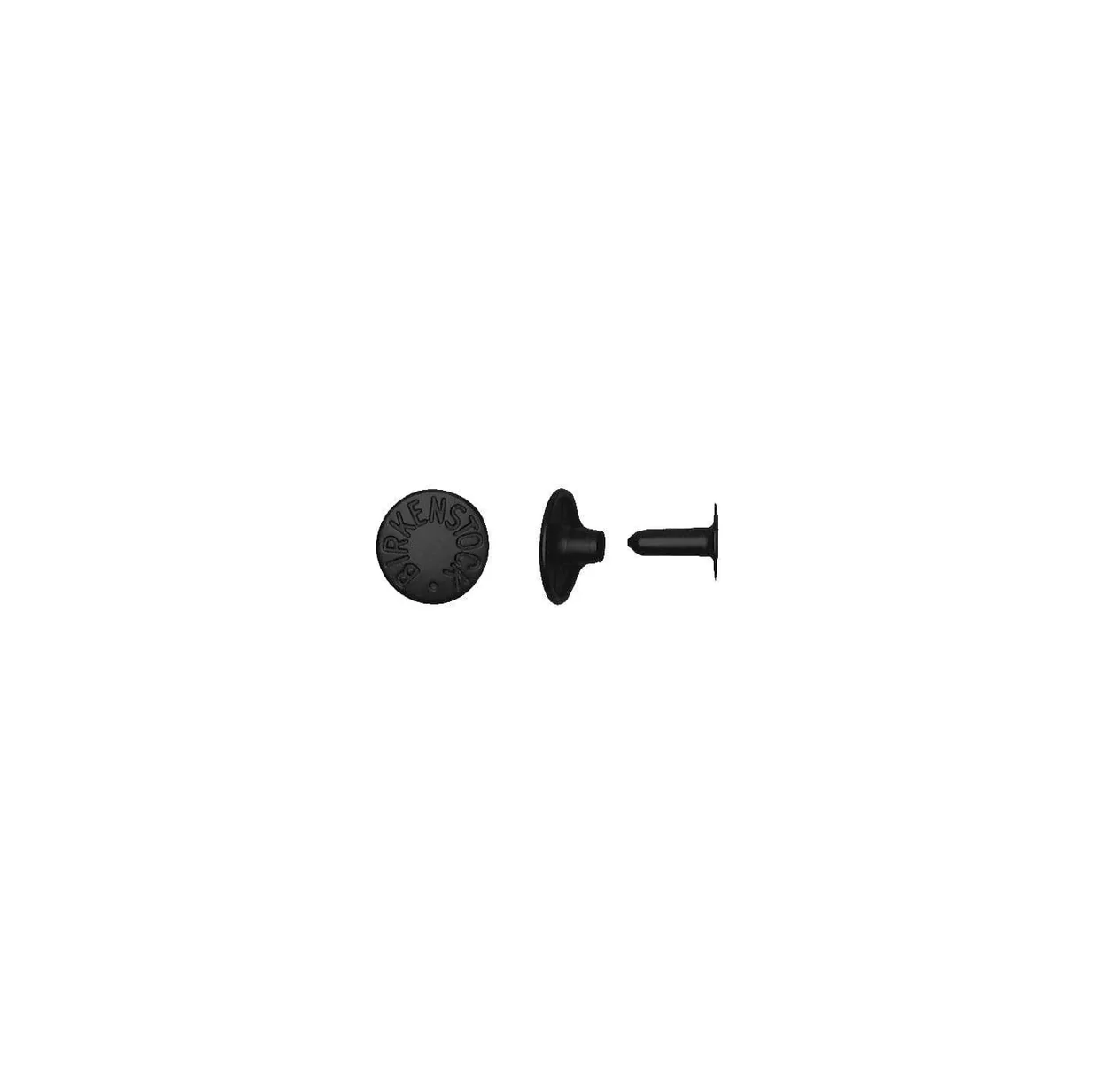 1/2" Black, Birkenstock Rivet with Cap, Zinc Alloy