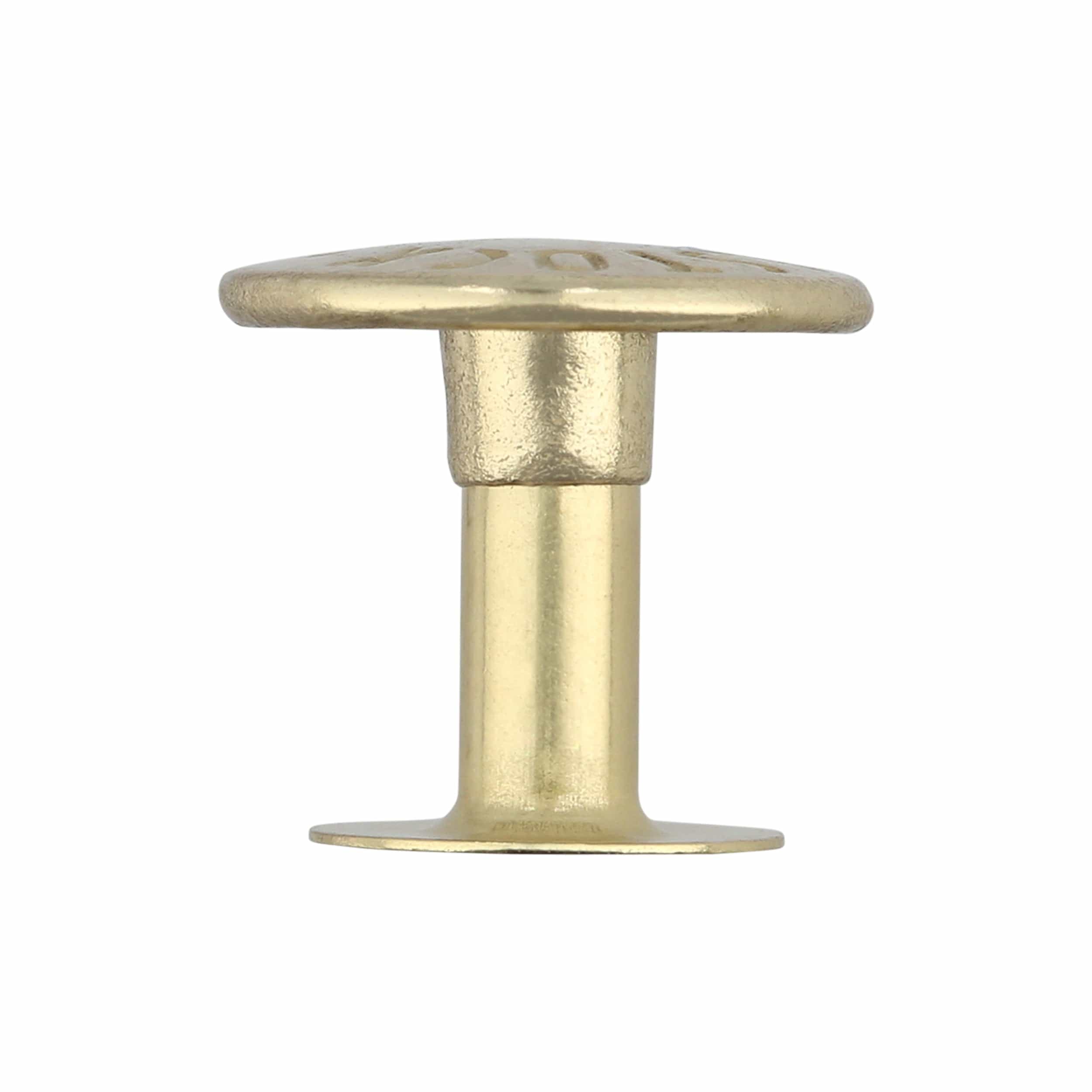 1/2" Gold, Birkenstock Rivet with Cap, Zinc Alloy - Image 4